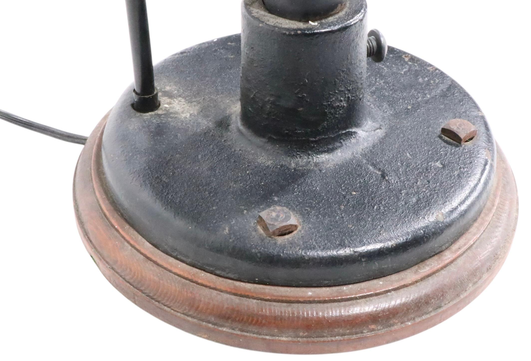 Antique Carriage Lamp by Brewster & C Mounted as a Steampunk Style Table Lamp In Good Condition For Sale In New York, NY
