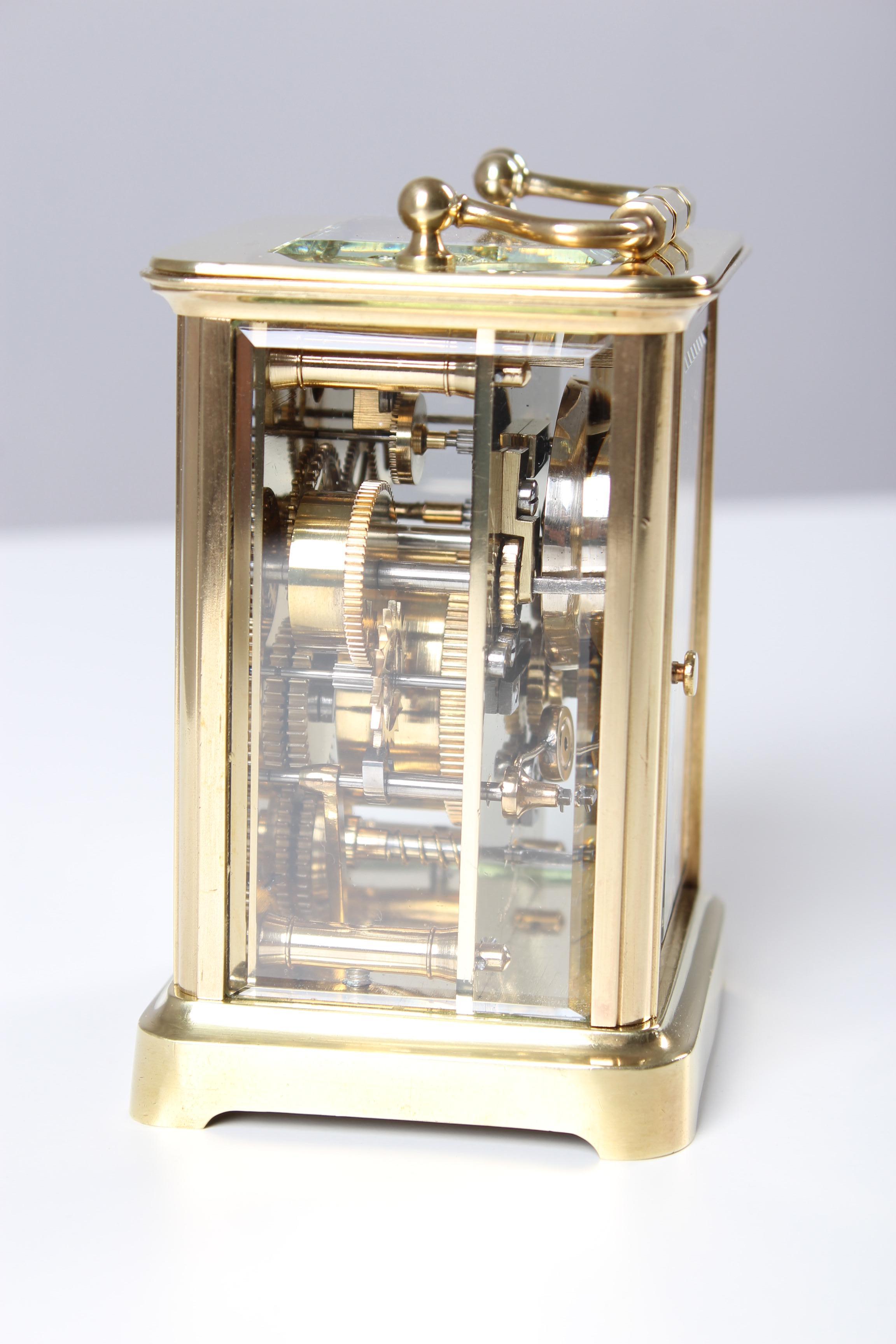 Antique Carriage, Travel Alarm Clock, Signed Möller Schleswig, circa 1900 7