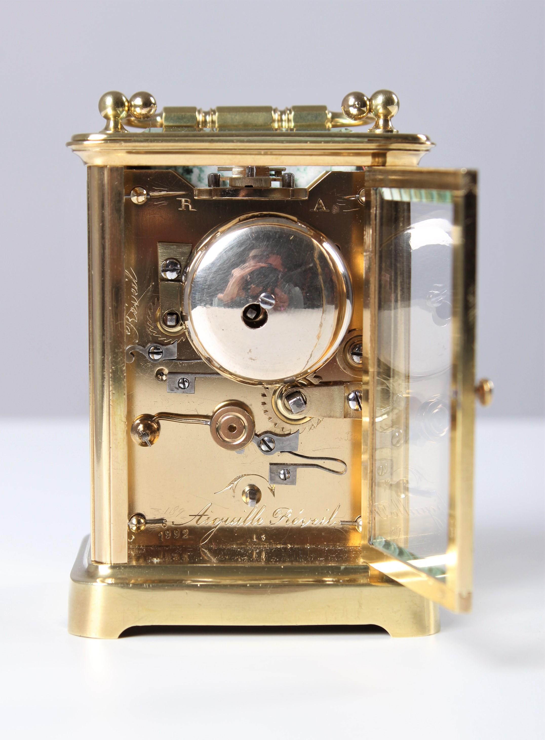 Antique Carriage, Travel Alarm Clock, Signed Möller Schleswig, circa 1900 3