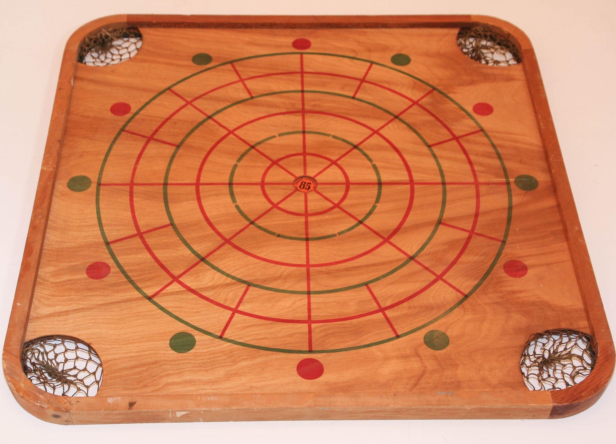 Antique Carrom Company Large Wood Game Board Double Sided For Sale 4