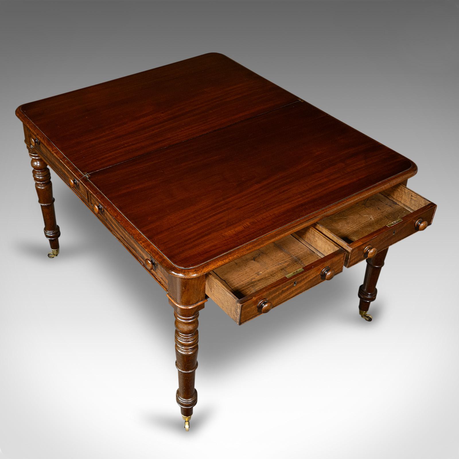 Wood Antique Cartographer's Folio Table, English, Lift Over, Library, Desk, Georgian For Sale