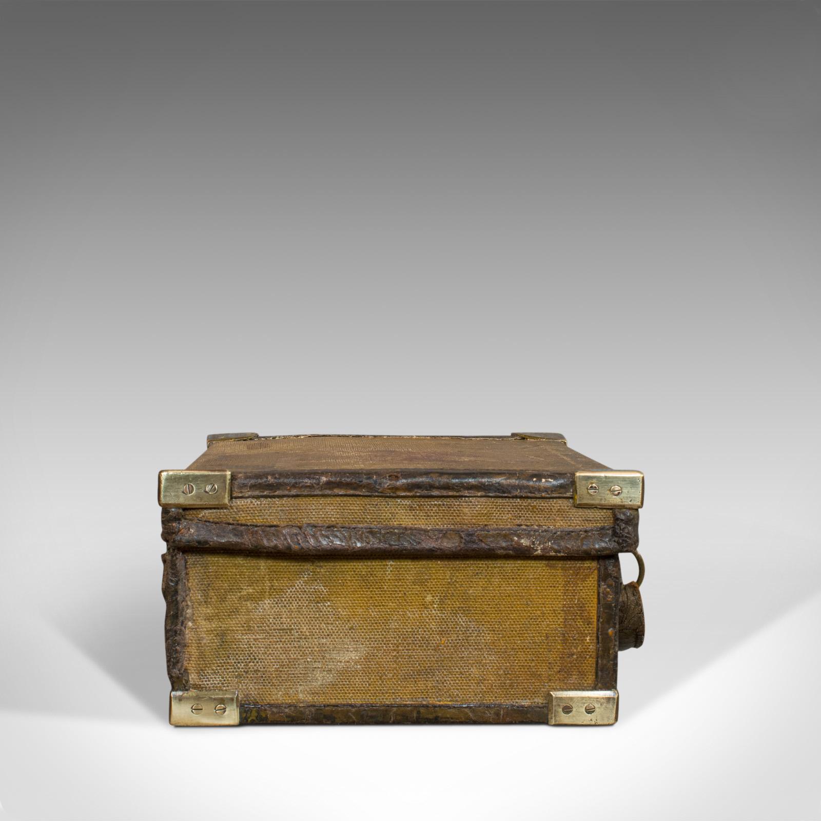 19th Century Antique Cartridge Case, English, Sporting Trunk, WT Hancock, London, Victorian