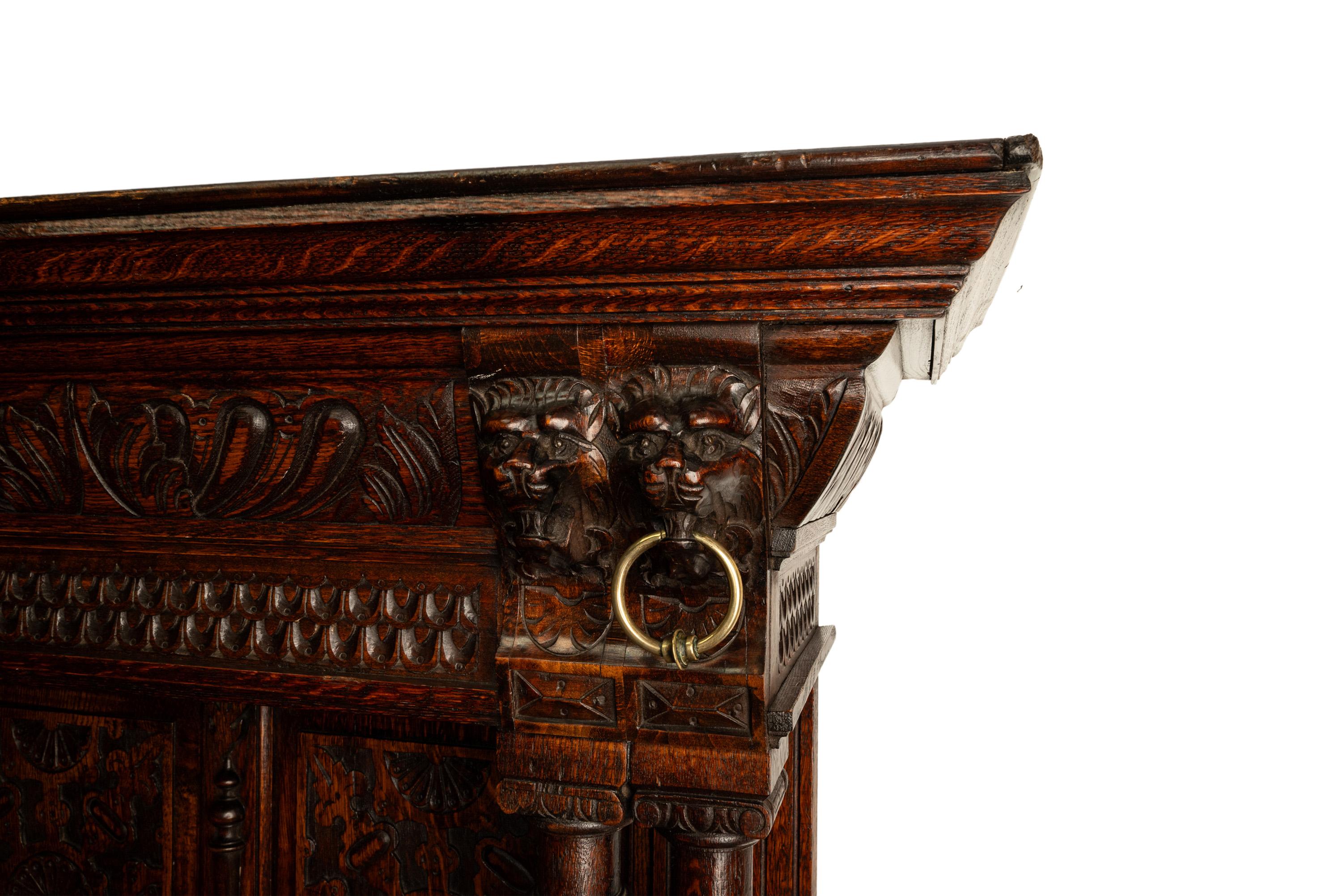 Antique French Baroque Buffet Sideboard Bar Back 1860 in vendita 5