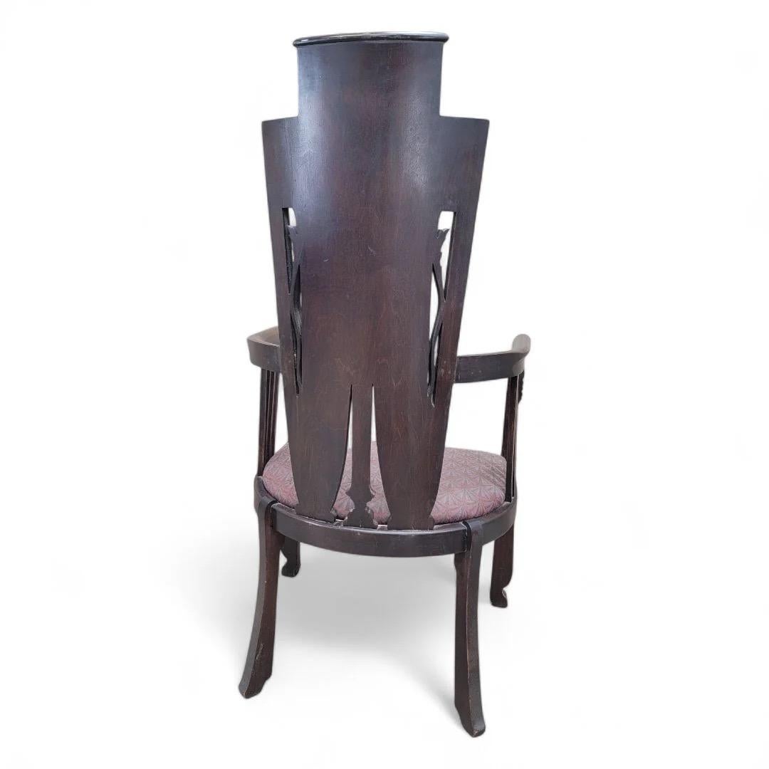 Antique Carved Armchair In Good Condition For Sale In Chicago, IL