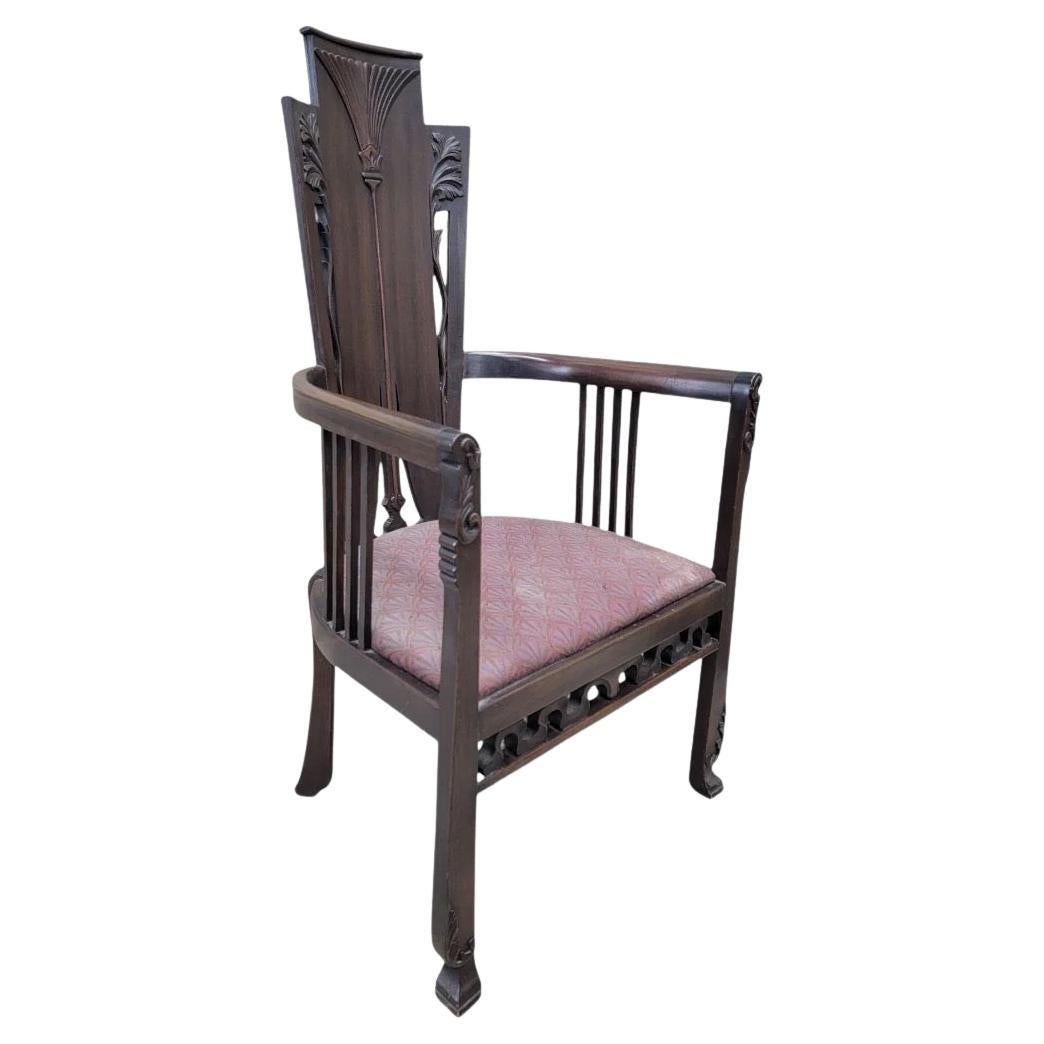 Antique Carved Armchair For Sale