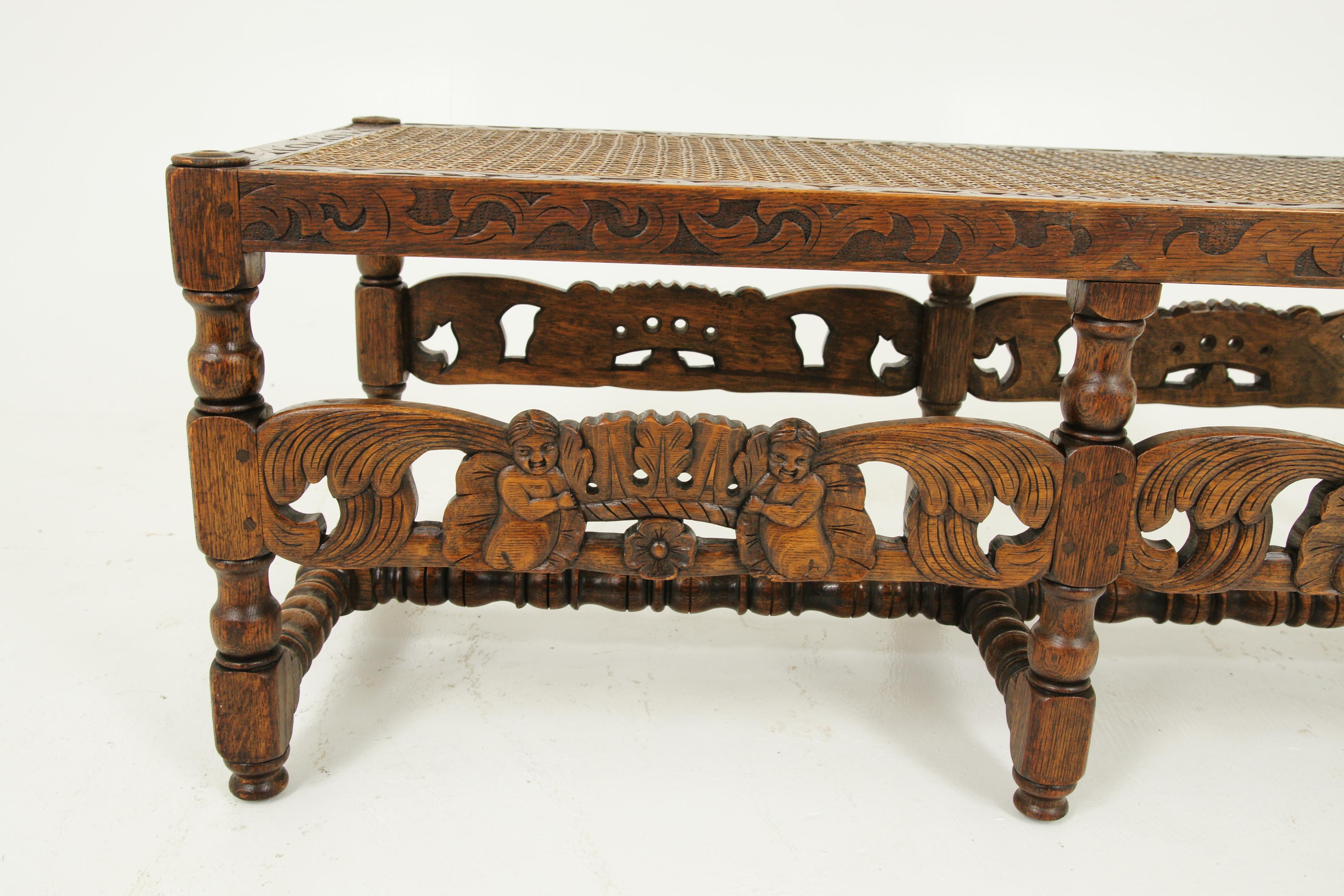 carved bench seat