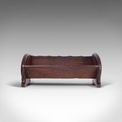 Antique Carved Book Stand, Oriental, Mahogany, Rack, Dragon Motif, 19th Century