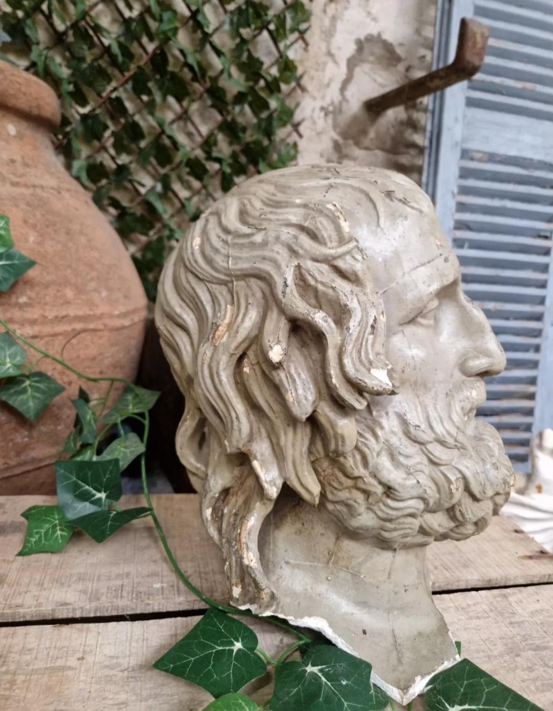 XX secolo Antico busto scolpito del tragediografo di Euripide in vendita
