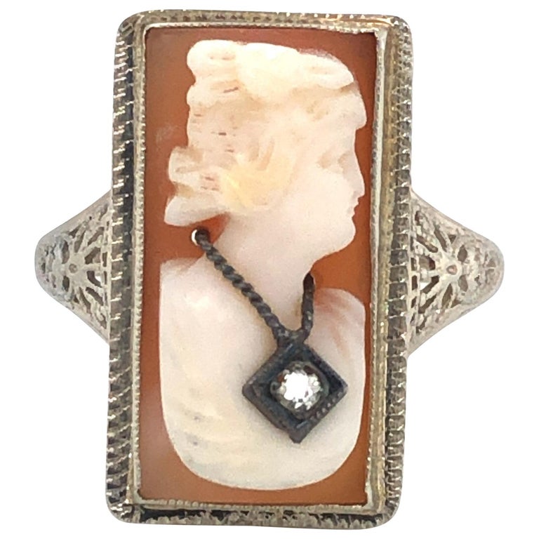 Antique Carved Cameo Ring For Sale at 1stDibs vintage cameo