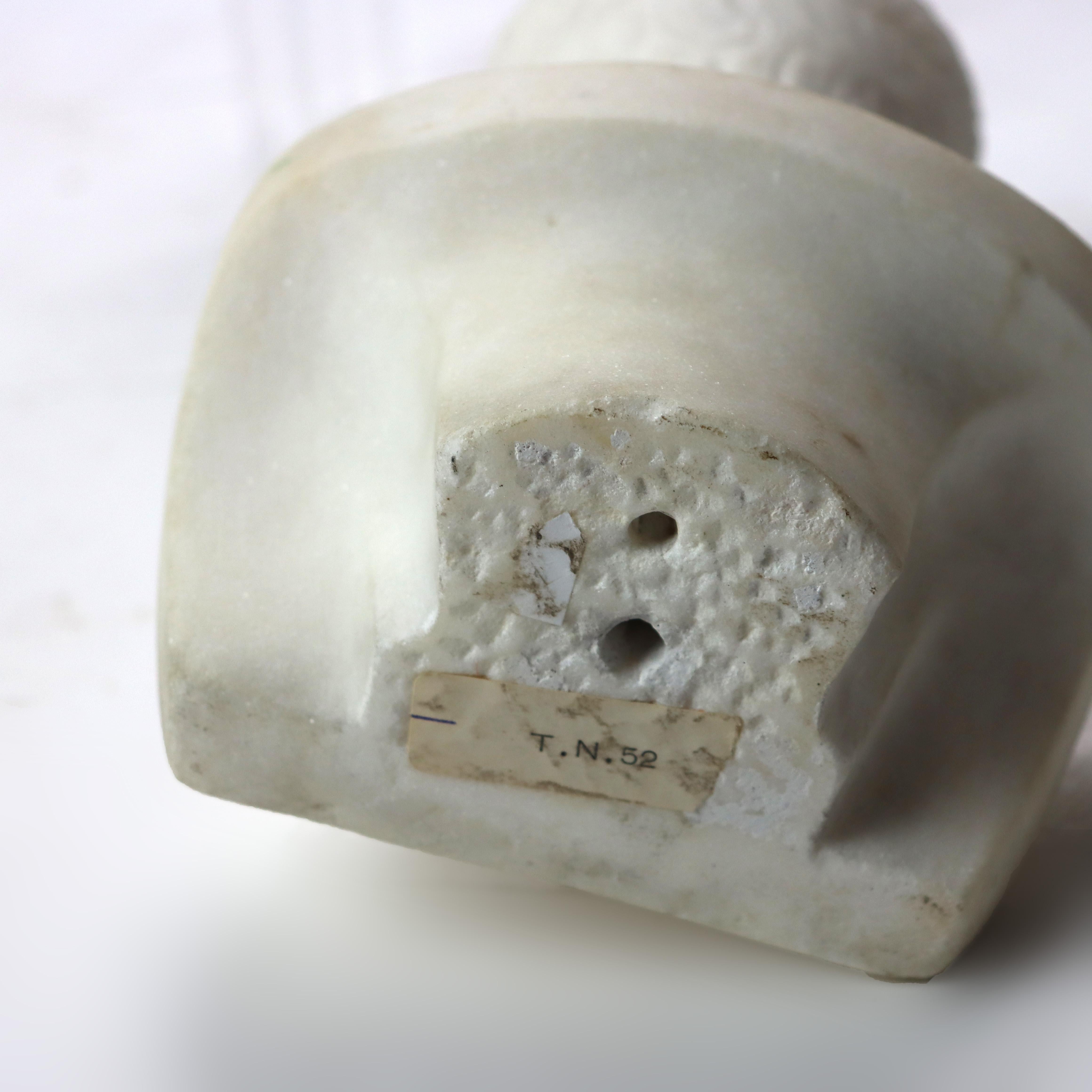 Antiguo busto tallado en mármol de Carrera del joven Napoleón C1880 en venta 2
