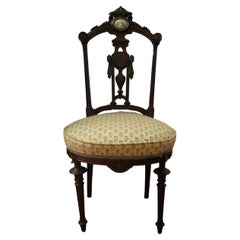 Antique French Chair with Limoges Medallion 