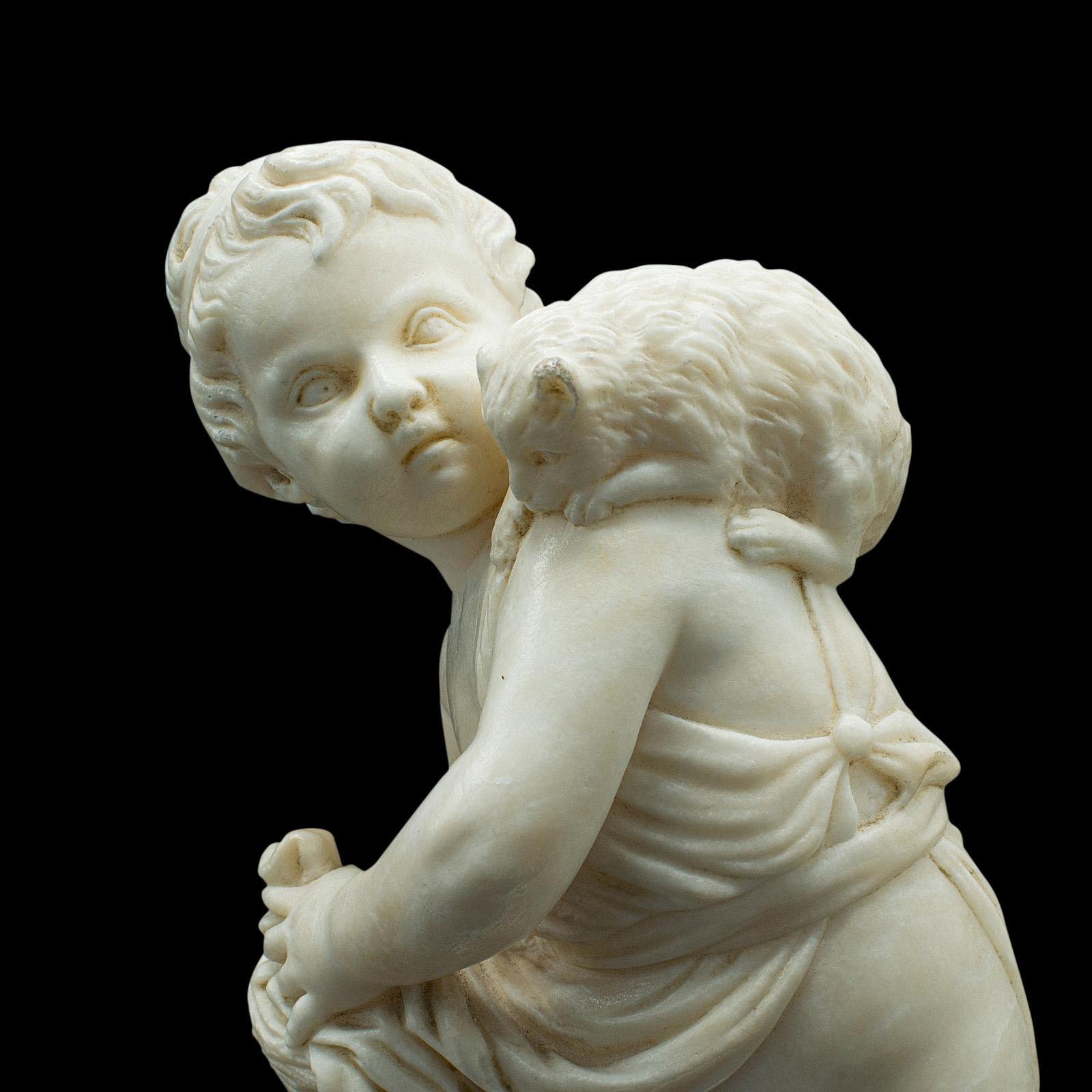 Antique Carved Cherub Figure, Italian, Marble, Putto, After Franchi, Victorian 2