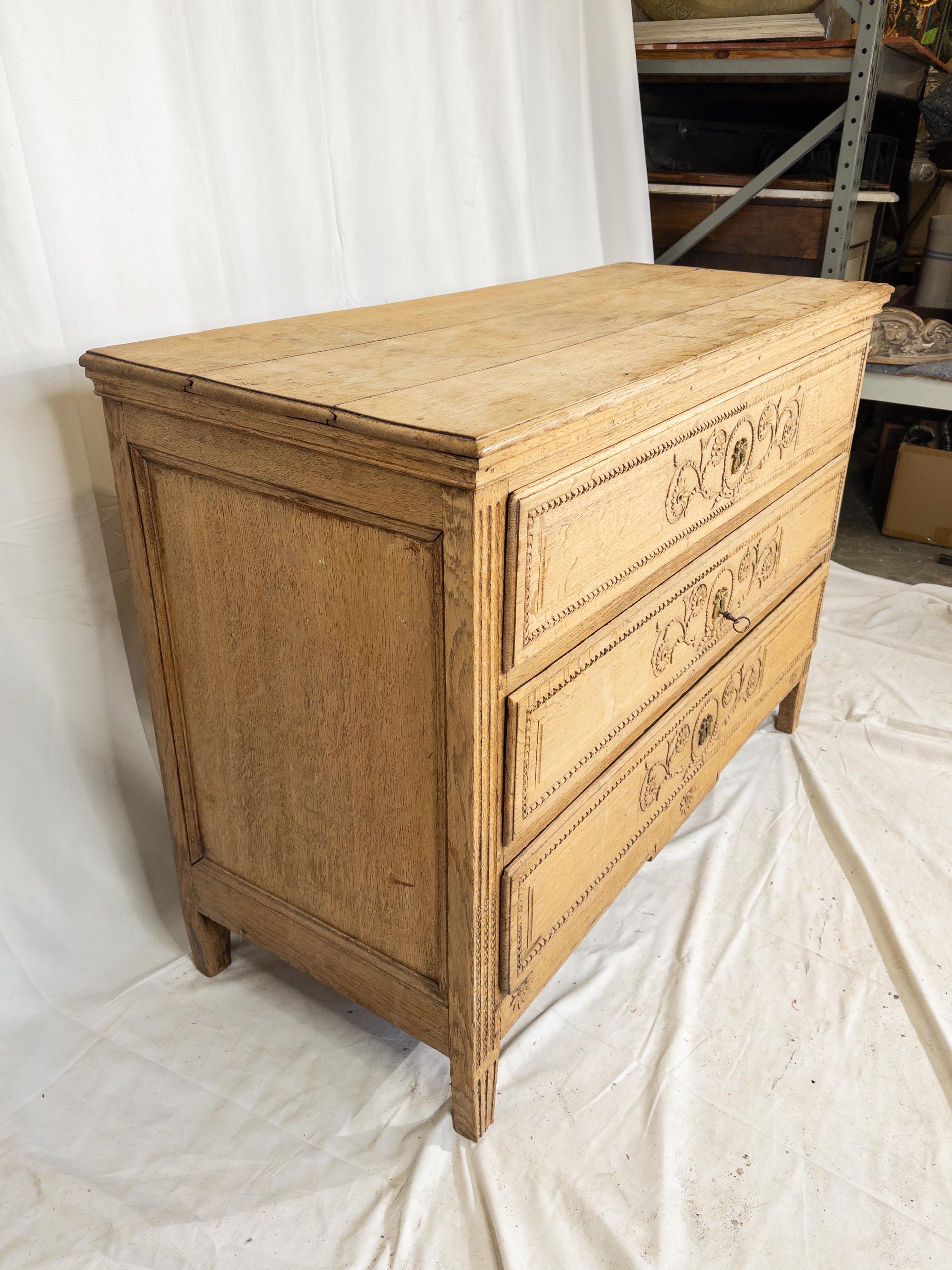 Belgian Antique Carved Chest of Drawers from Belgium For Sale