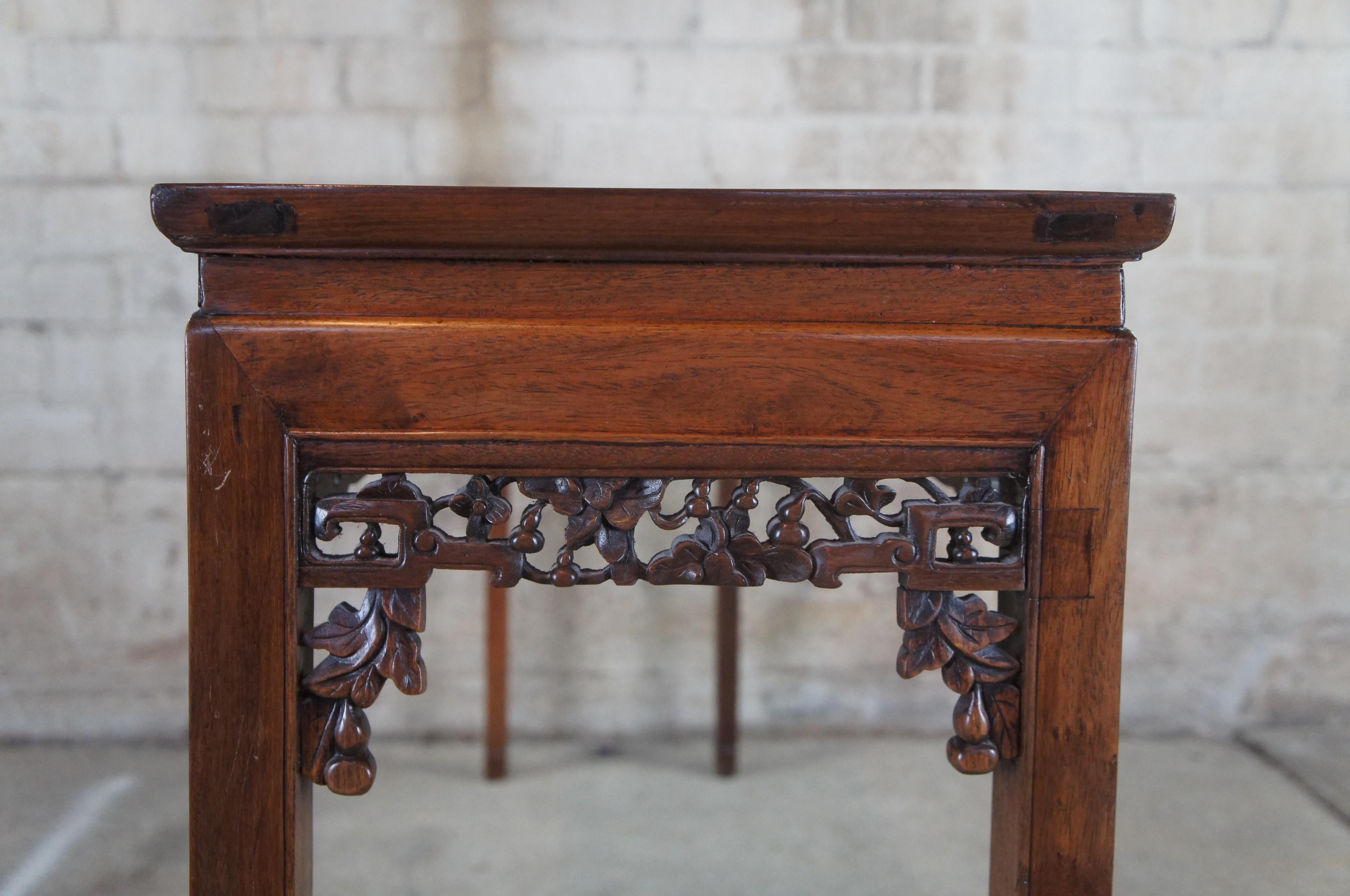 Antique Carved Chinese Rosewood Altar Console Table Ming Chinoiserie Sofa Hall 5