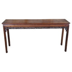 Antique Carved Chinese Rosewood Altar Console Table Ming Chinoiserie Sofa Hall