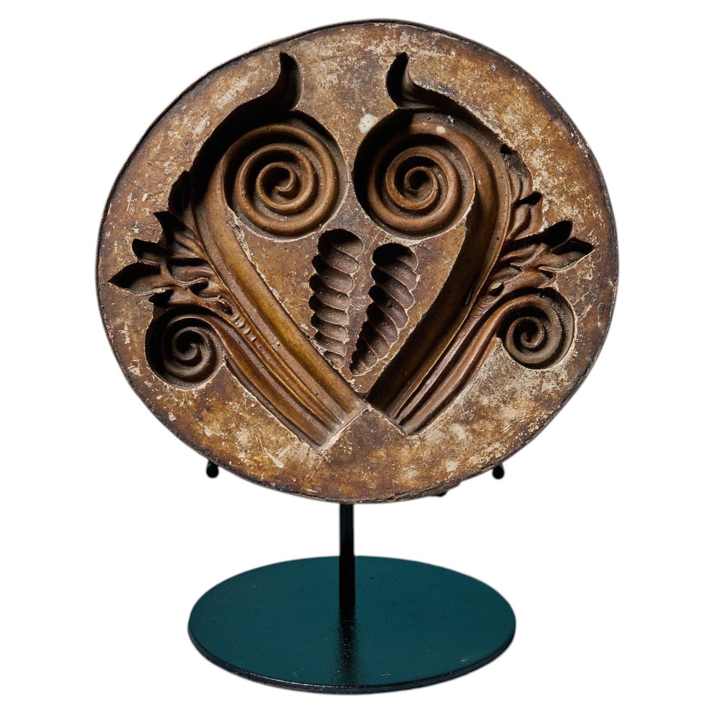 Antique Carved Composite Scroll Mould Ex. Tucker Collection For Sale