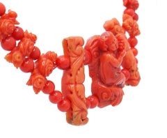 Antique Carved Coral Necklace