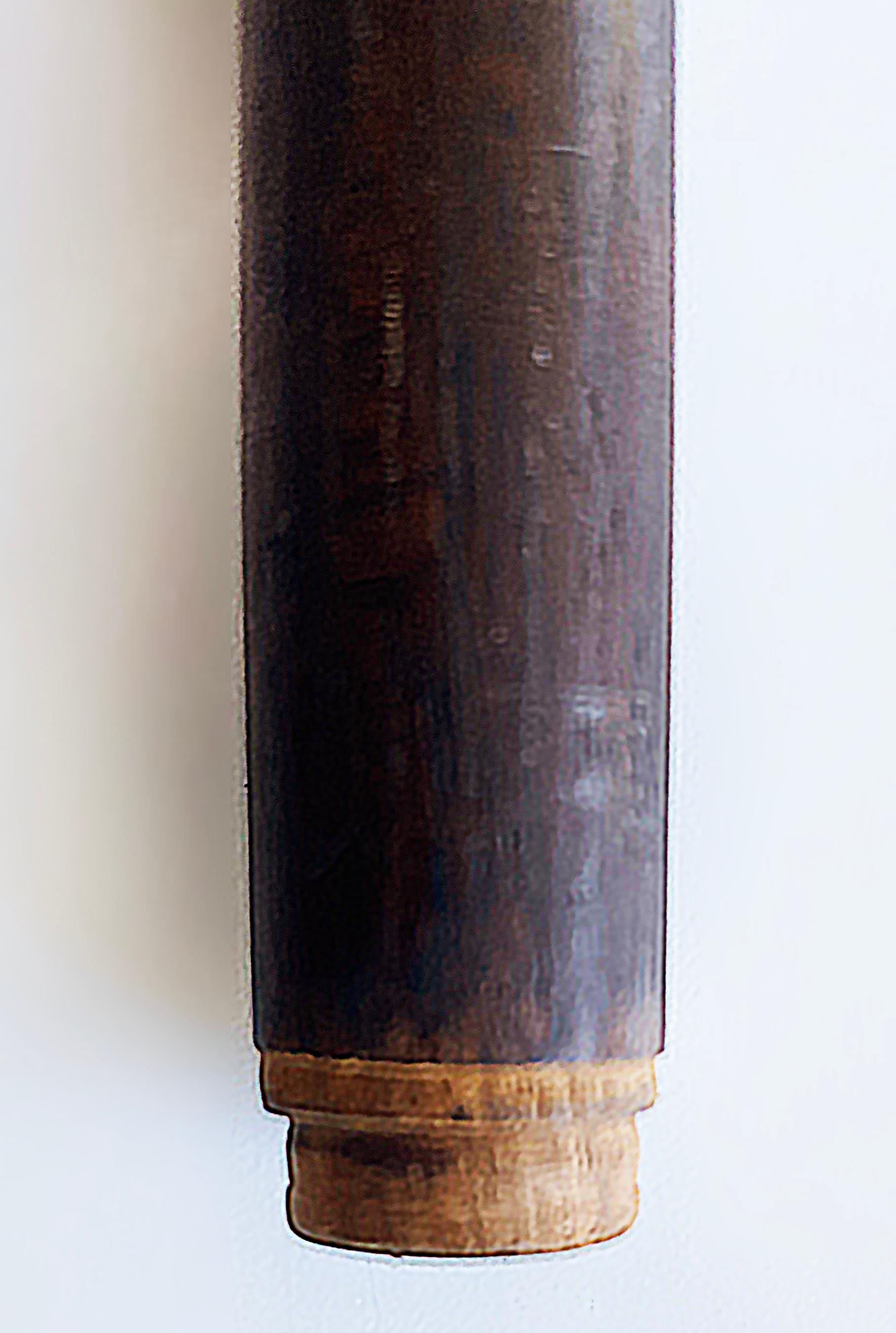 Antiker geschnitzter Hundehandschuhhalter mit Spazierstock aus Schilfrohr mit Silberband (20. Jahrhundert) im Angebot
