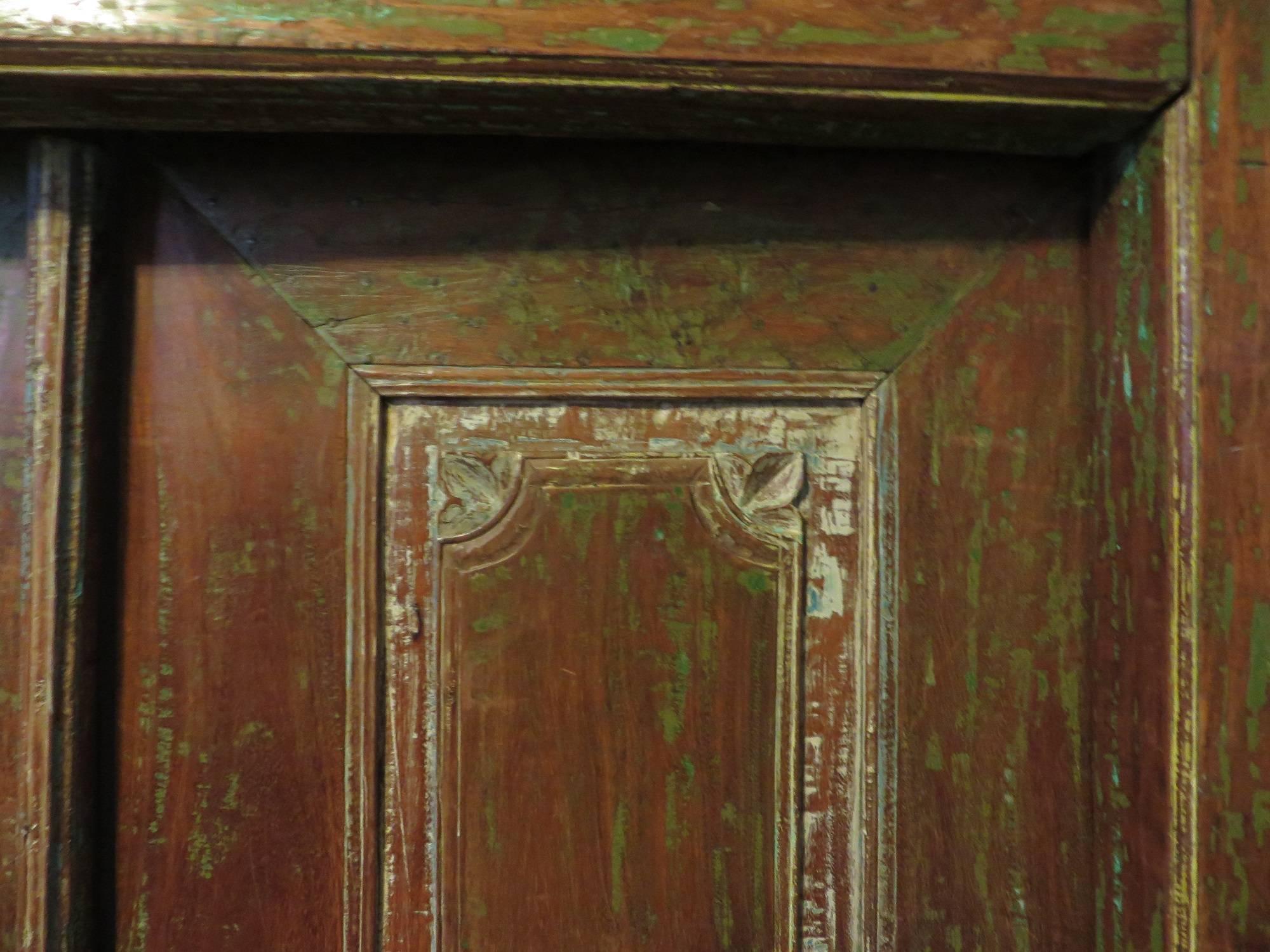 Indonesian Antique Carved Double Doors or Paneling Beautifully Patinated Wood 19th Century For Sale