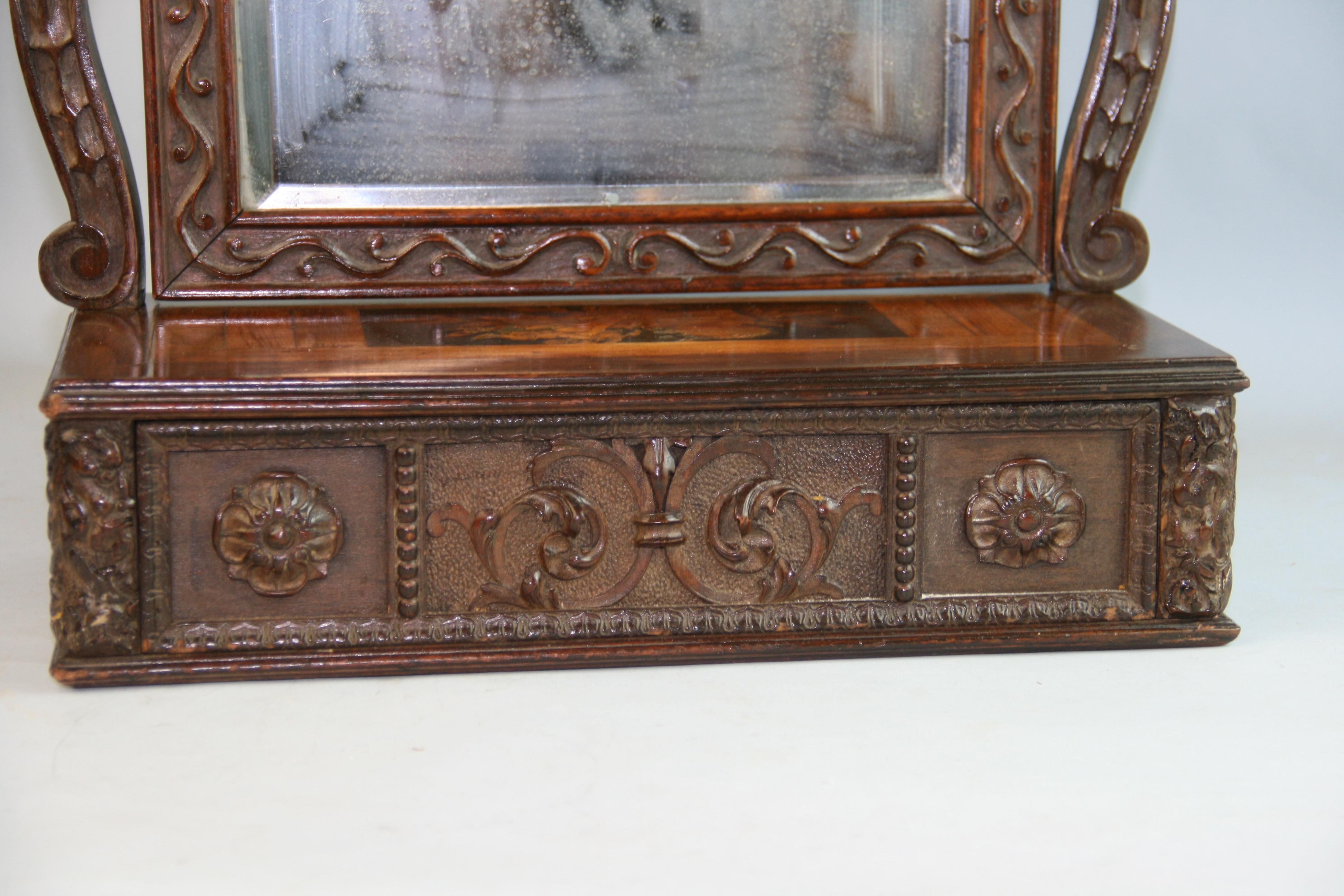Antique Carved Dressing Table Swing Mirror 1870's For Sale 1
