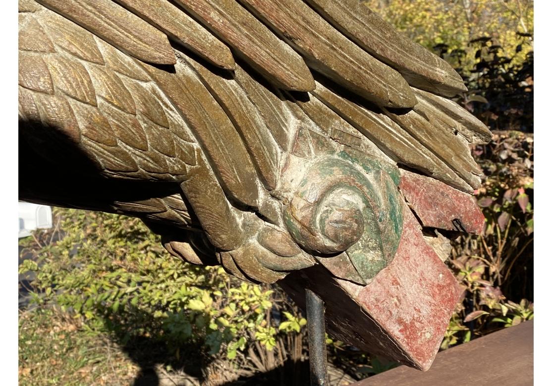 Antique Carved Eagle Form Architectural Decorative Element For Sale 1