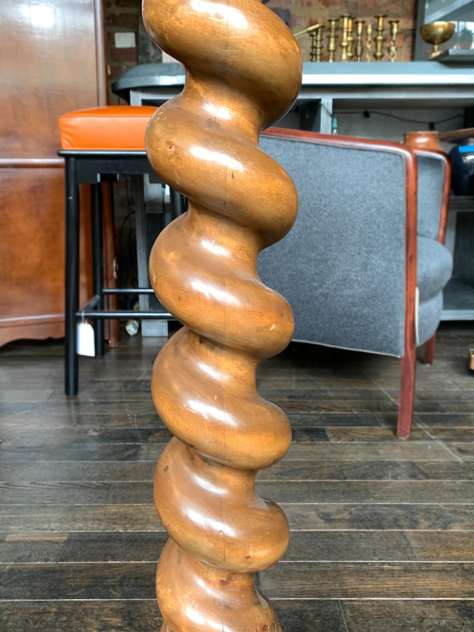Antike geschnitzte Ulme Pedestal im Angebot 2