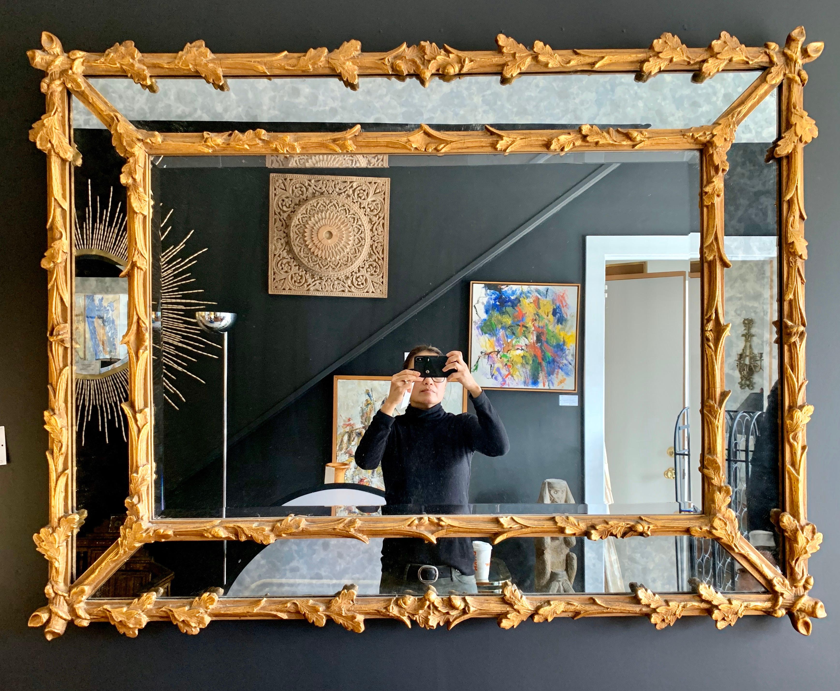 Antique Carved Florentine Gold Giltwood Mirror 1