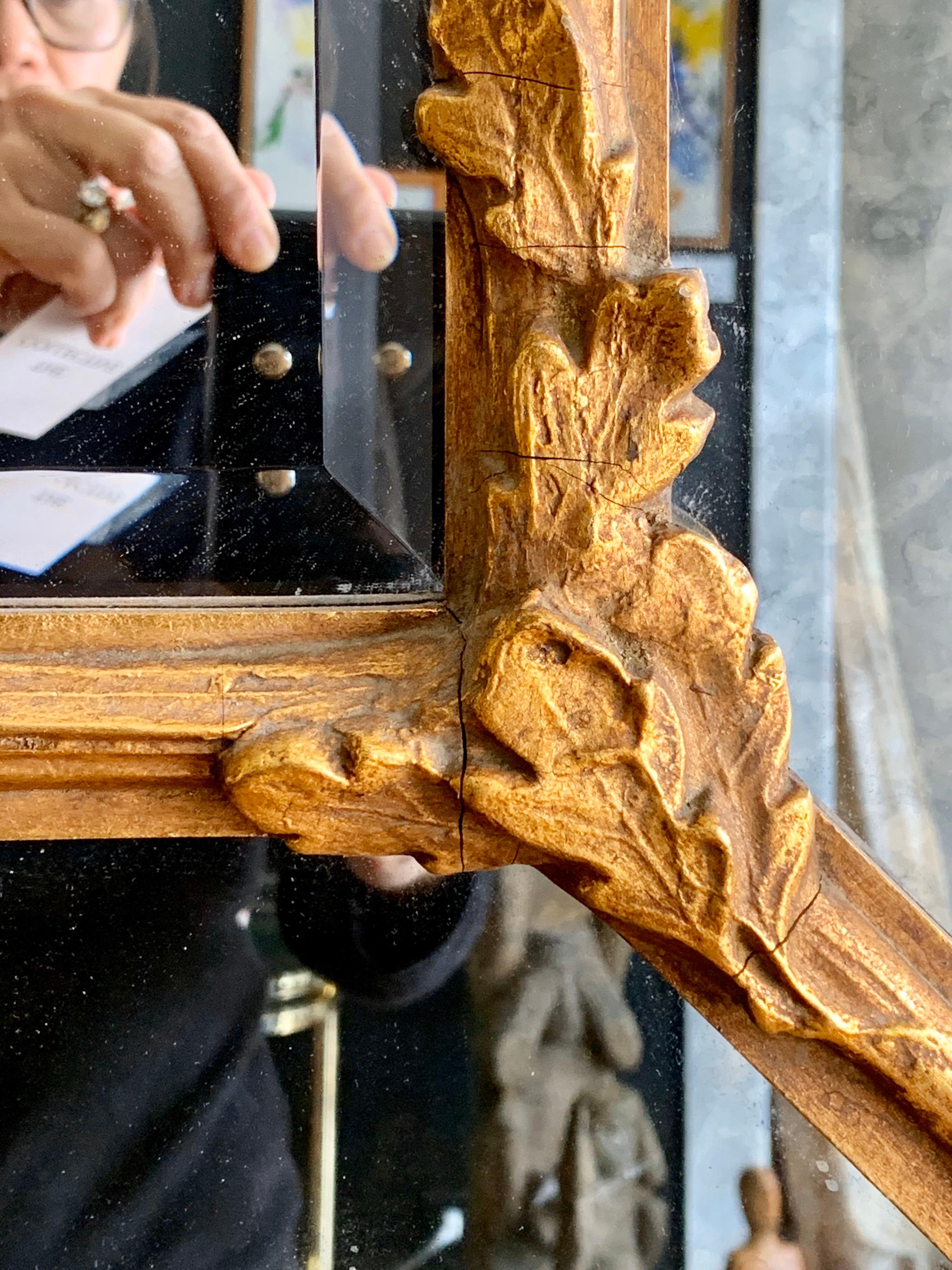 Antique Carved Florentine Gold Giltwood Mirror 3