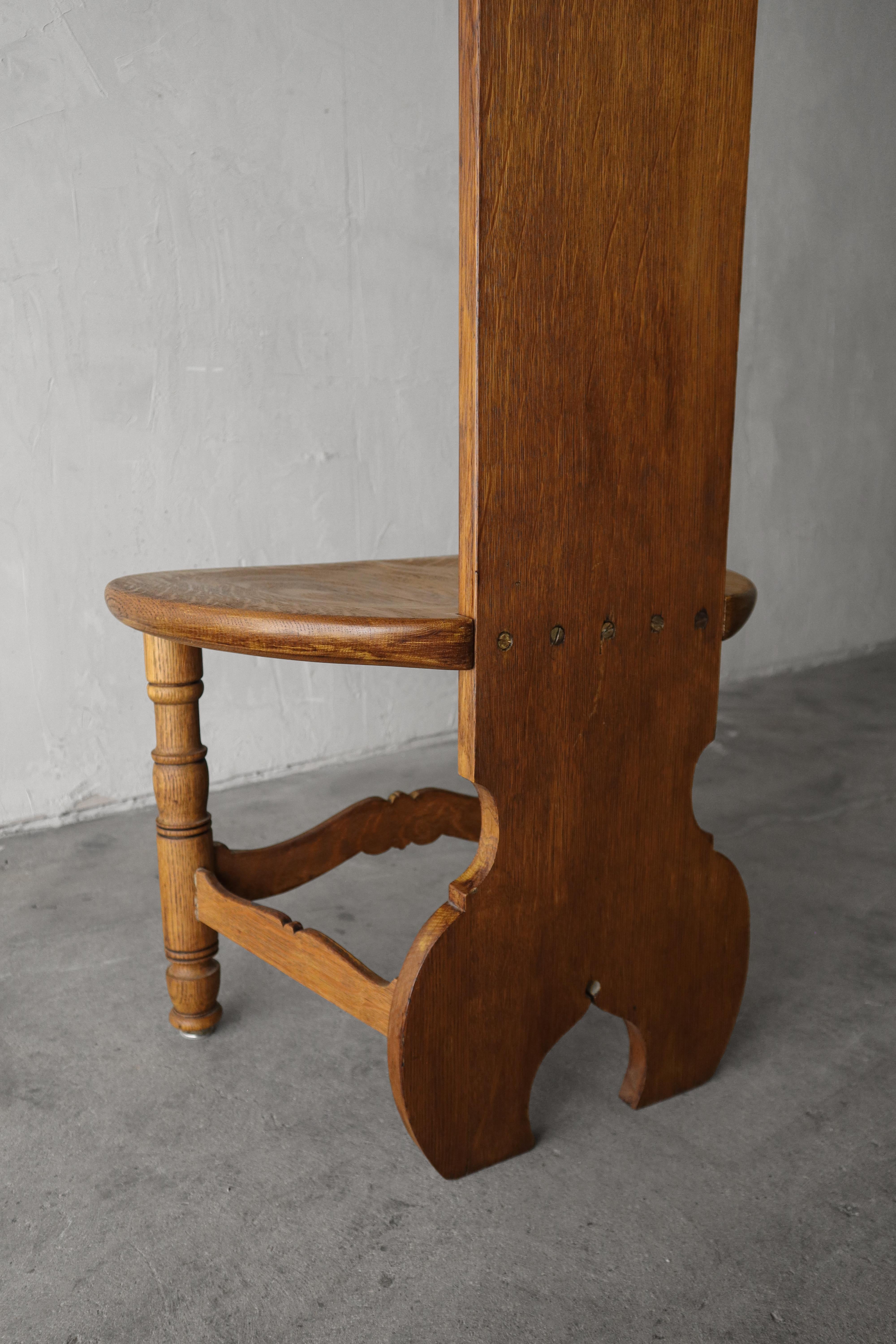 Antique Carved French Oak Corner Chair For Sale 3