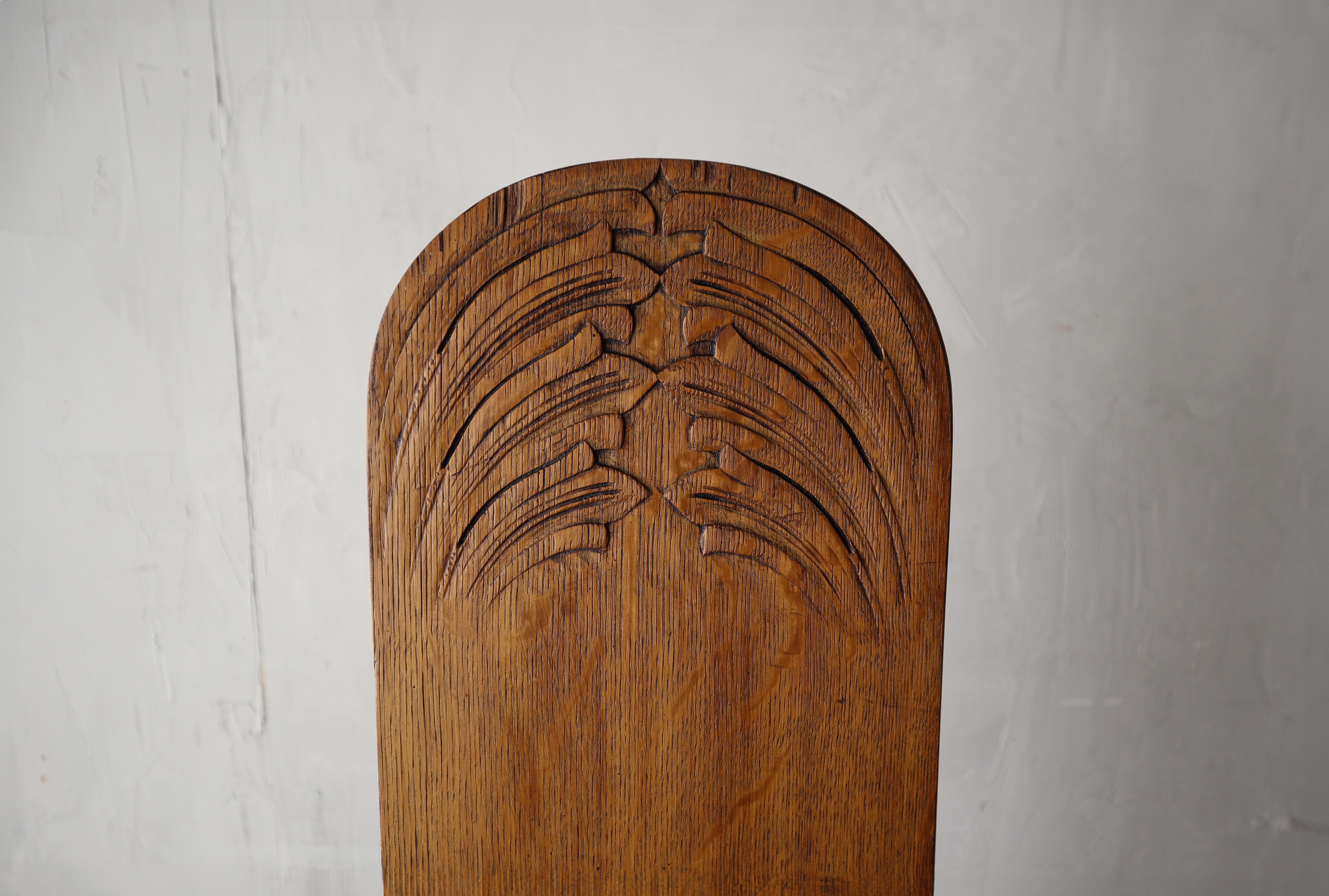 Antique Carved French Oak Corner Chair For Sale 5