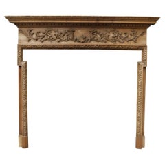 Antique Carved Georgian Style Fire Mantel