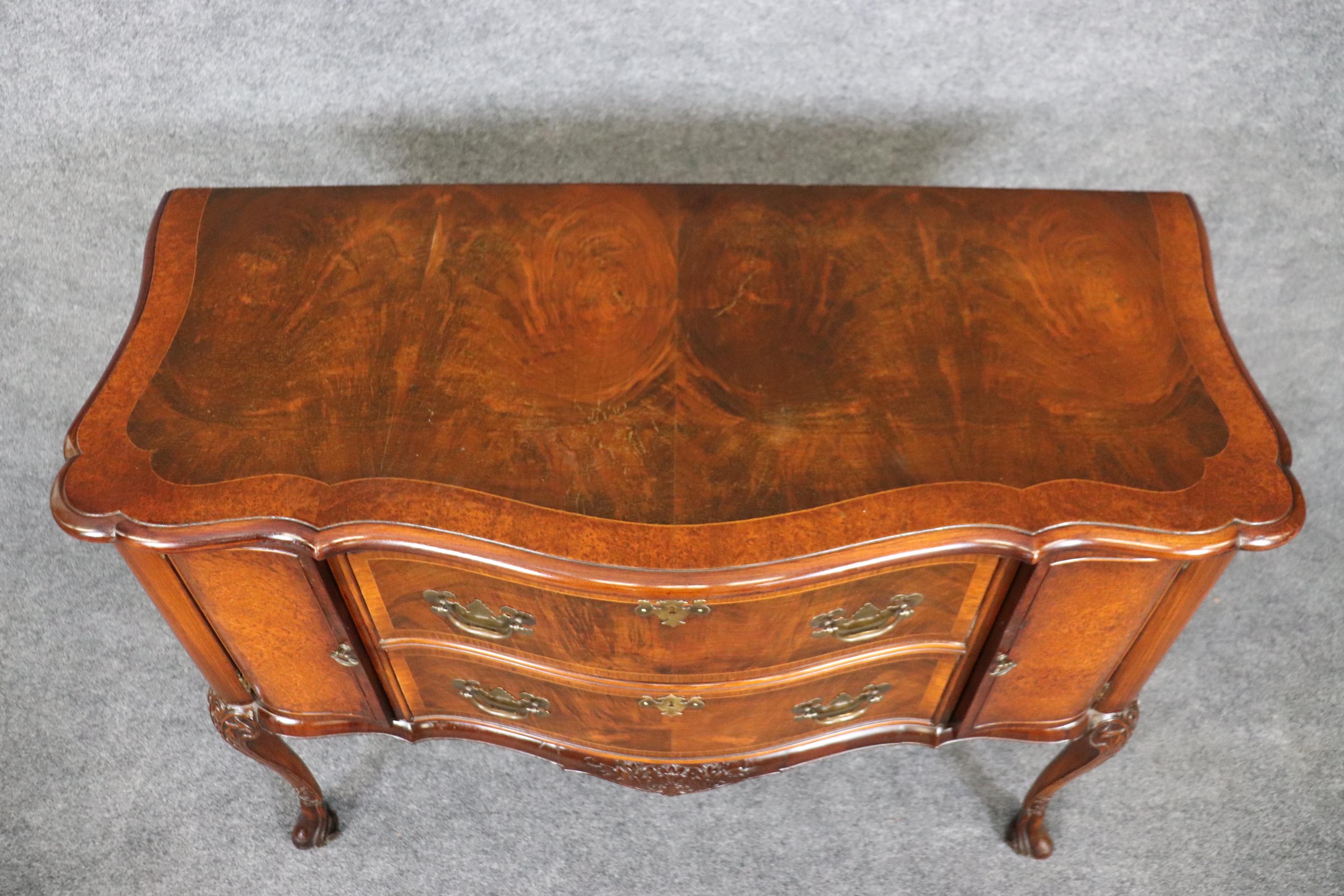 Antique Carved Georgian Style Mahogany Commode Chest of Drawers For Sale 1