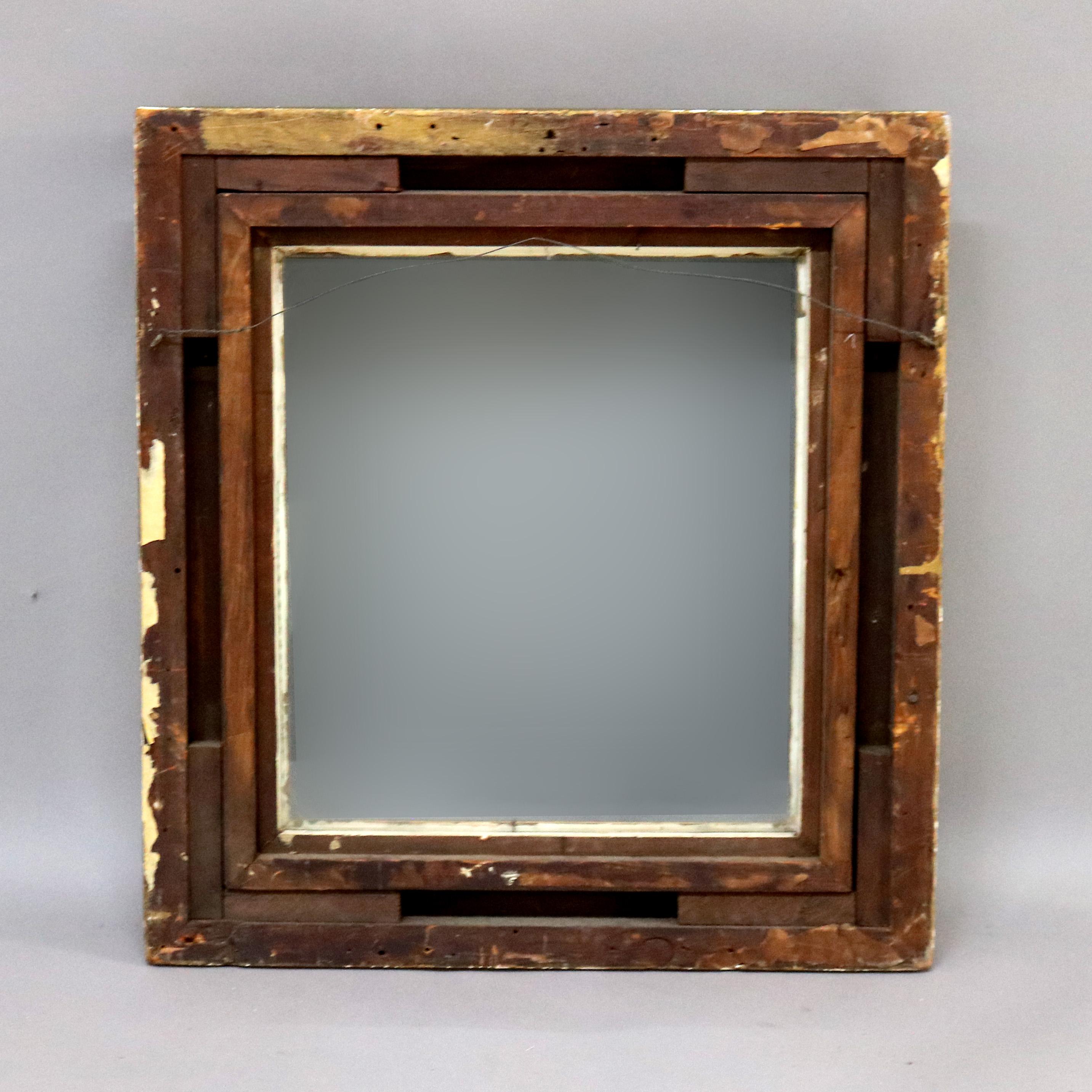 Antique Carved Gilt Wood Frame With Glass C1900 For Sale 1