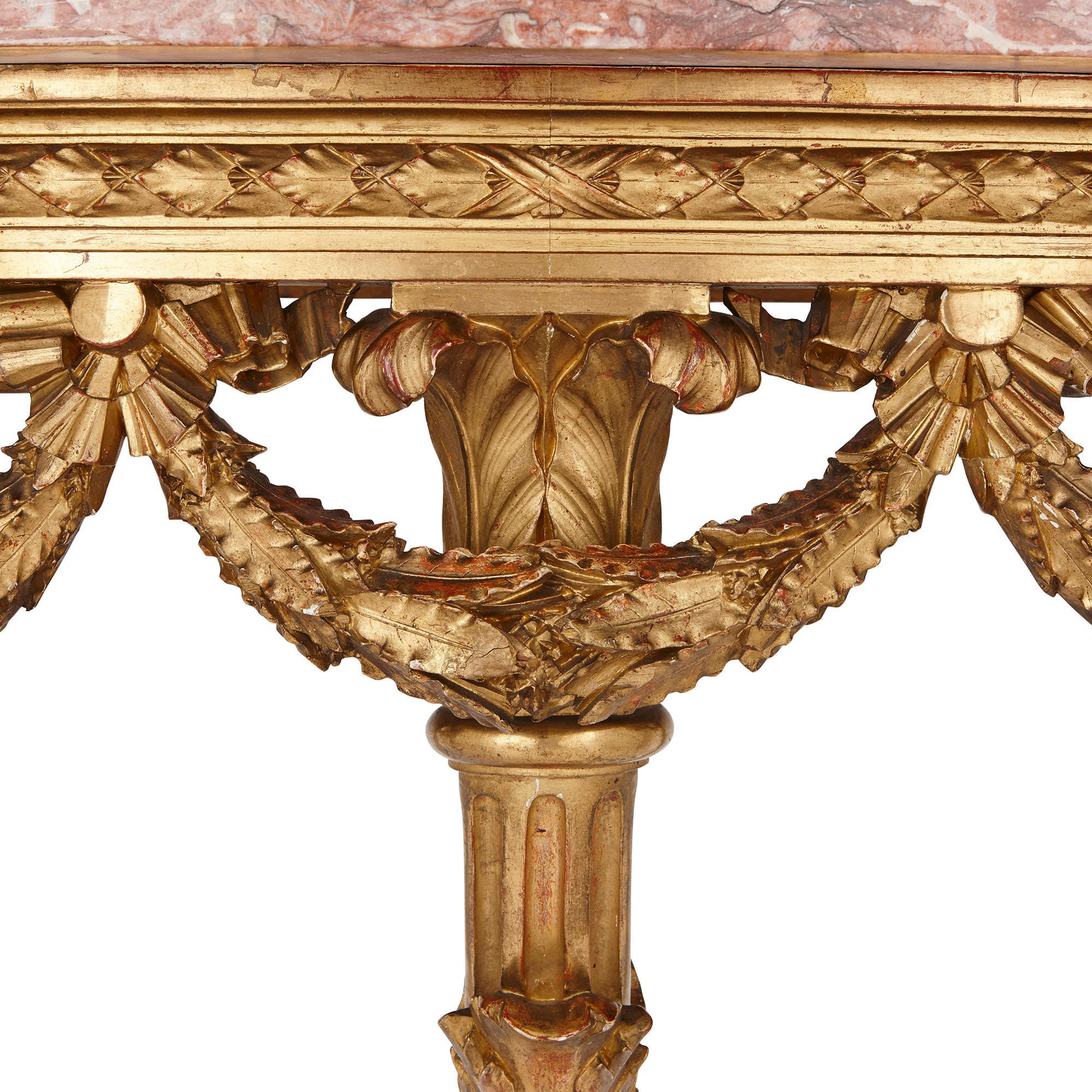Arguably the greatest craftsman of the 19th and early 20th century, French cabinetmaker, François Linke, is responsible for the design of this stunning console table. In his lifetime, Linke supplied works to an elite international clientele, and won