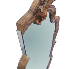 Antique Carved Giltwood Wall Mirror Contemporary Sawn and Recomposed