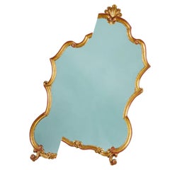 Antique Carved Giltwood Wall Mirror Contemporary Sawn and Recomposed