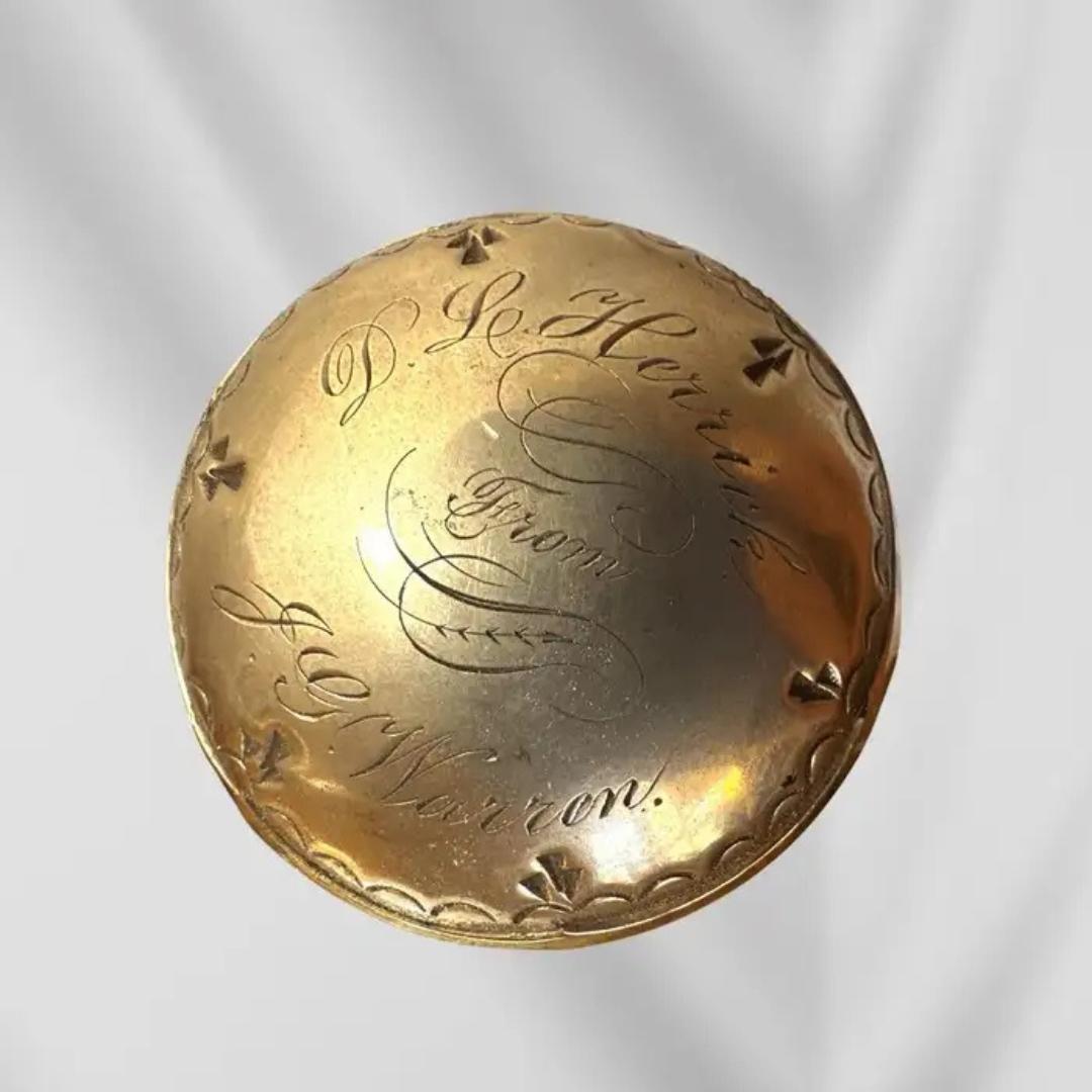 Antiguo Bastón con Mango de Pomo Tallado en Oro Negro en venta 4