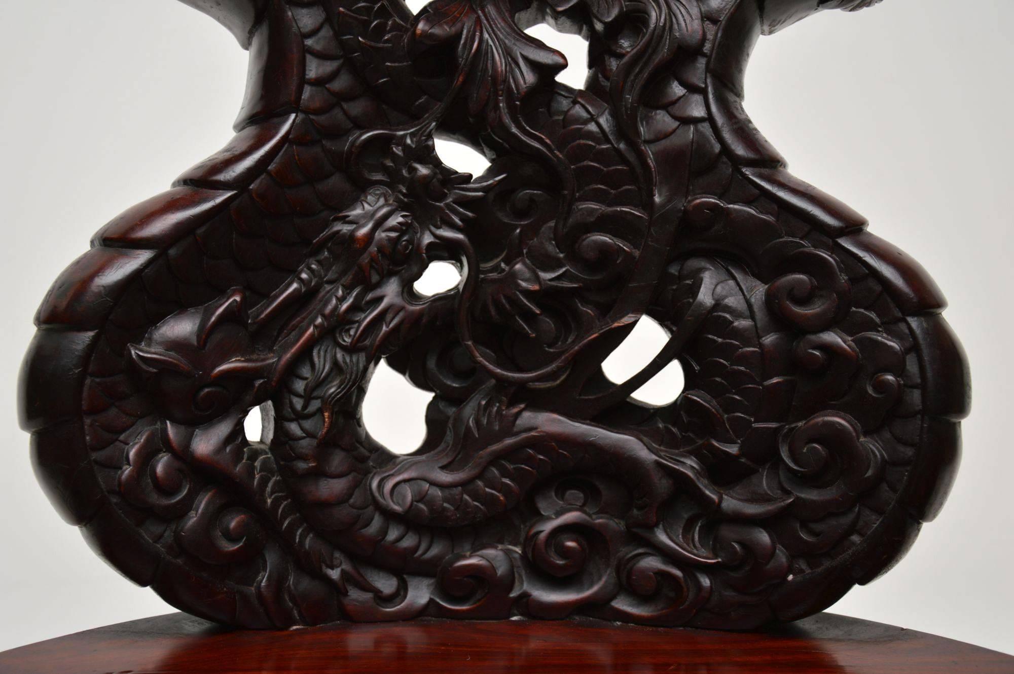 Antique Carved Hardwood Chinese Armchair 5