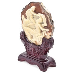 Antique Carved Incolay Centaur Large Cameo Pendant