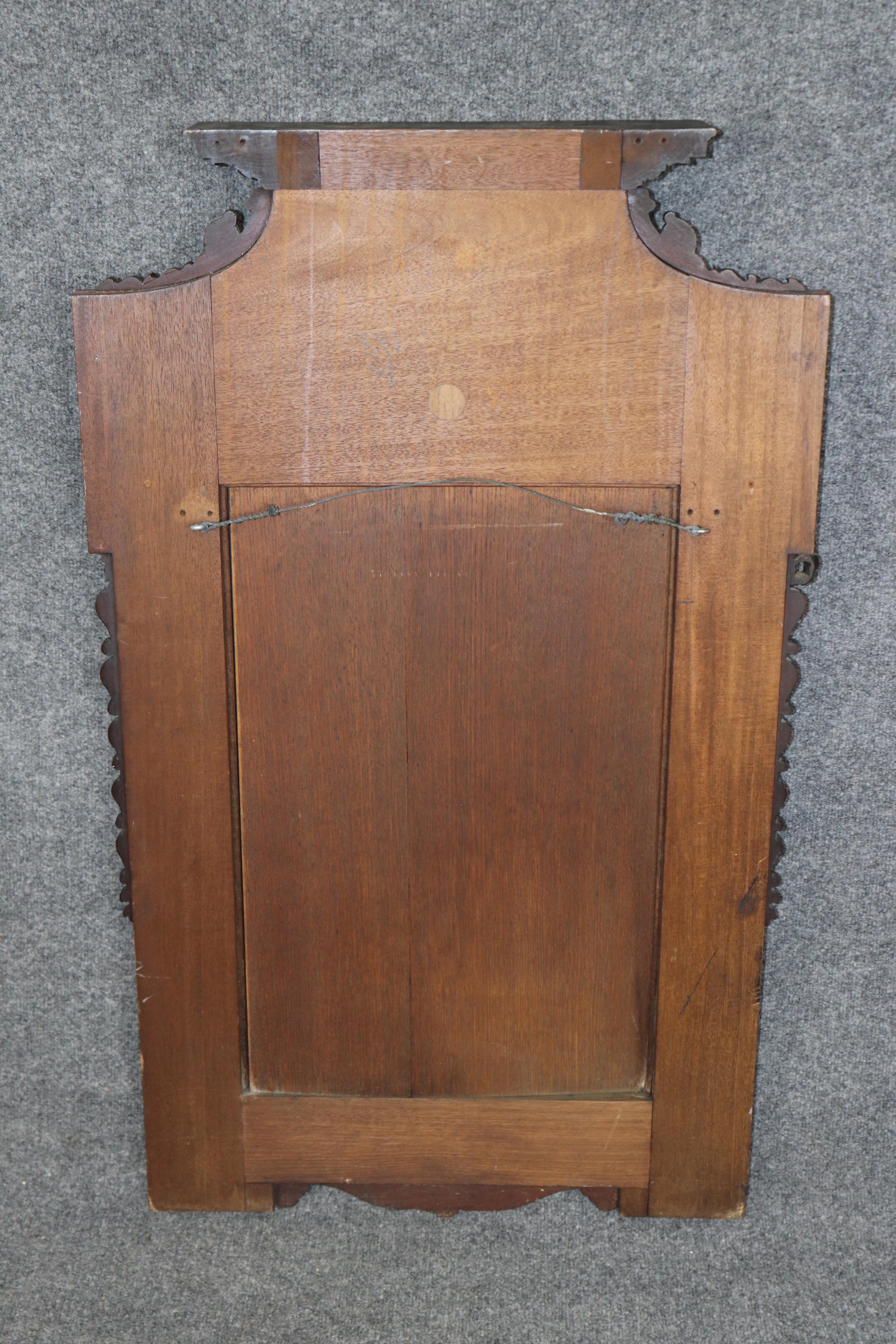 Louis XV Antique Carved Italian Mahogany Wall Mirror For Sale