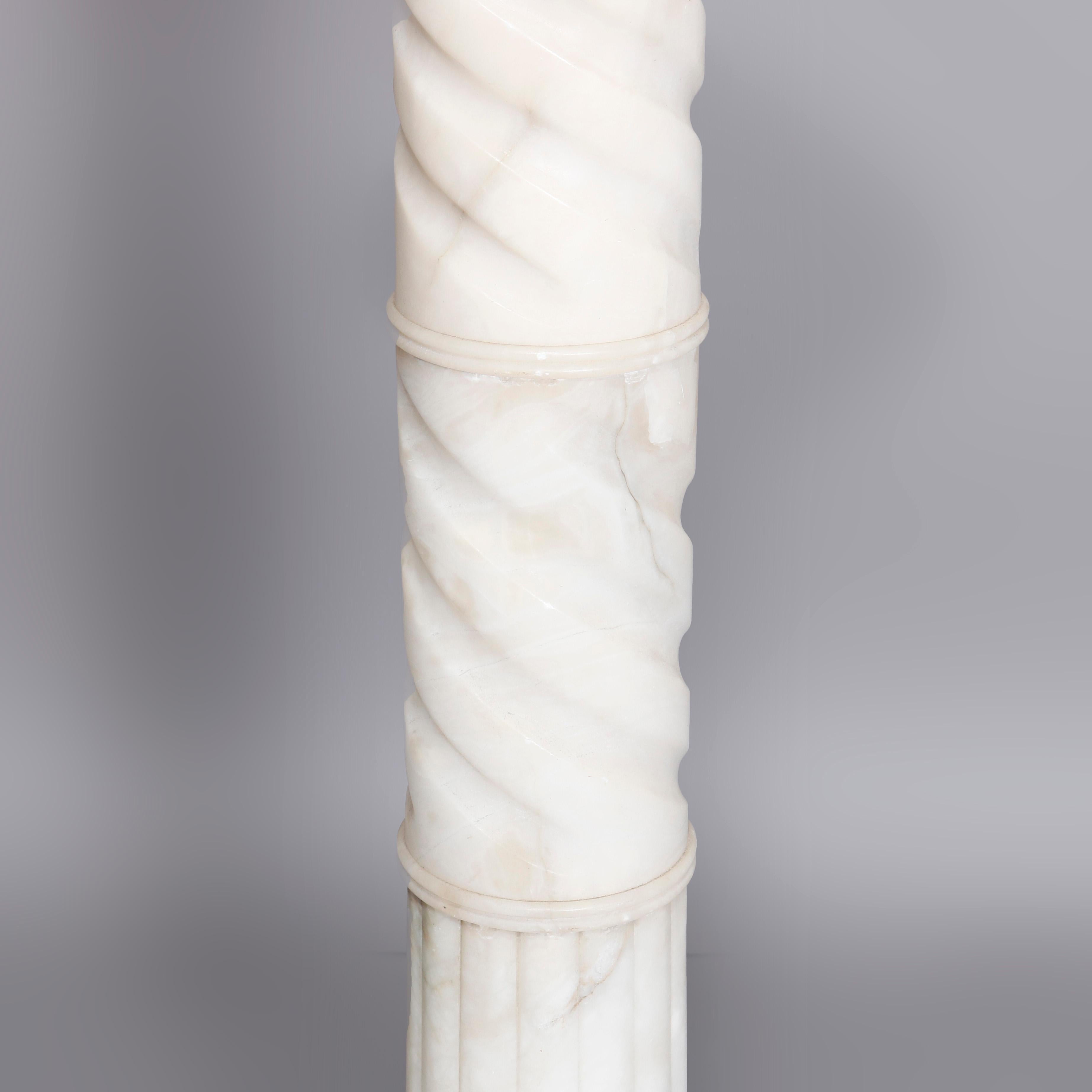 Classical Greek Antique Carved Italian Marble Neo Classical Sculpture Display Stand, circa 1900