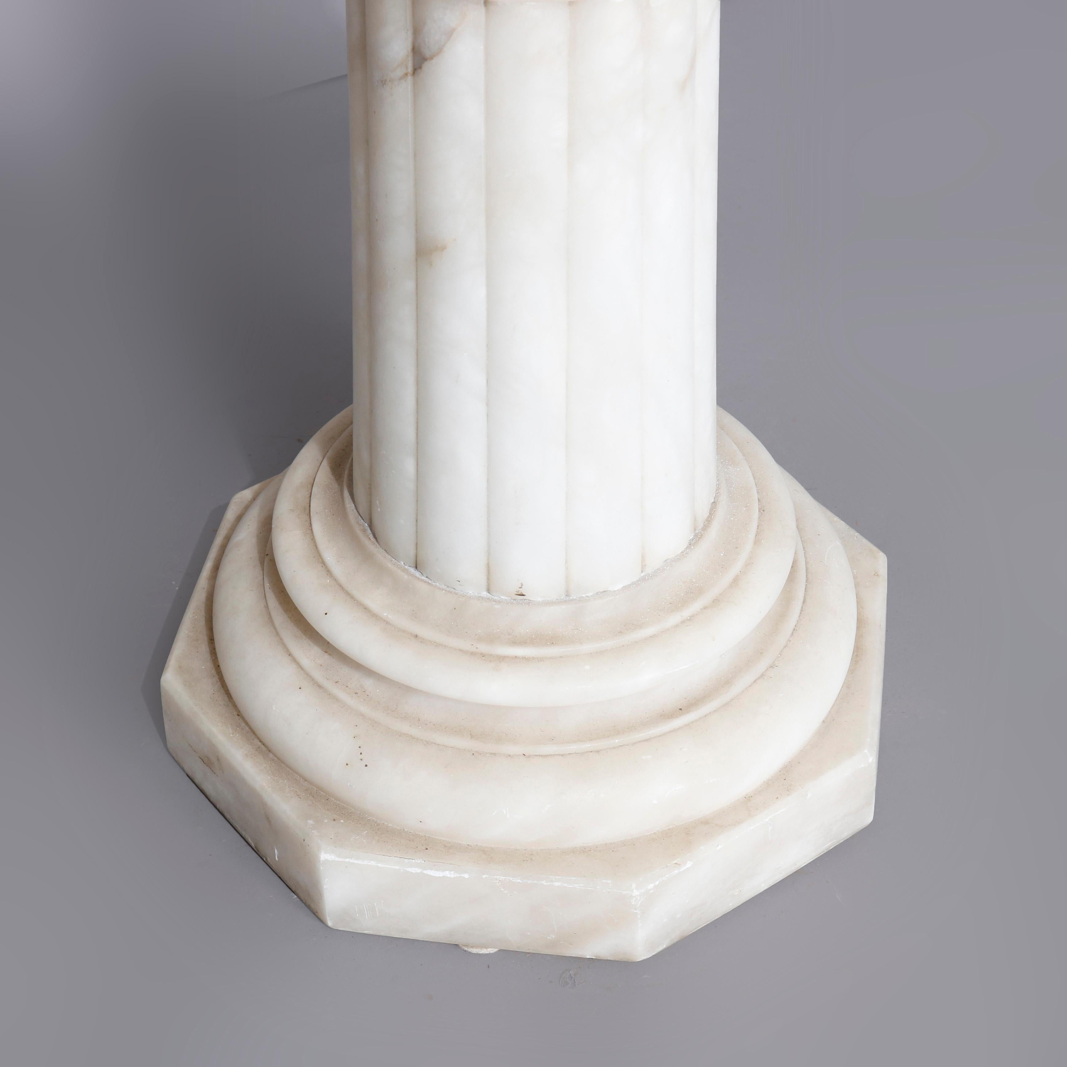 20th Century Antique Carved Italian Marble Neo Classical Sculpture Display Stand, circa 1900