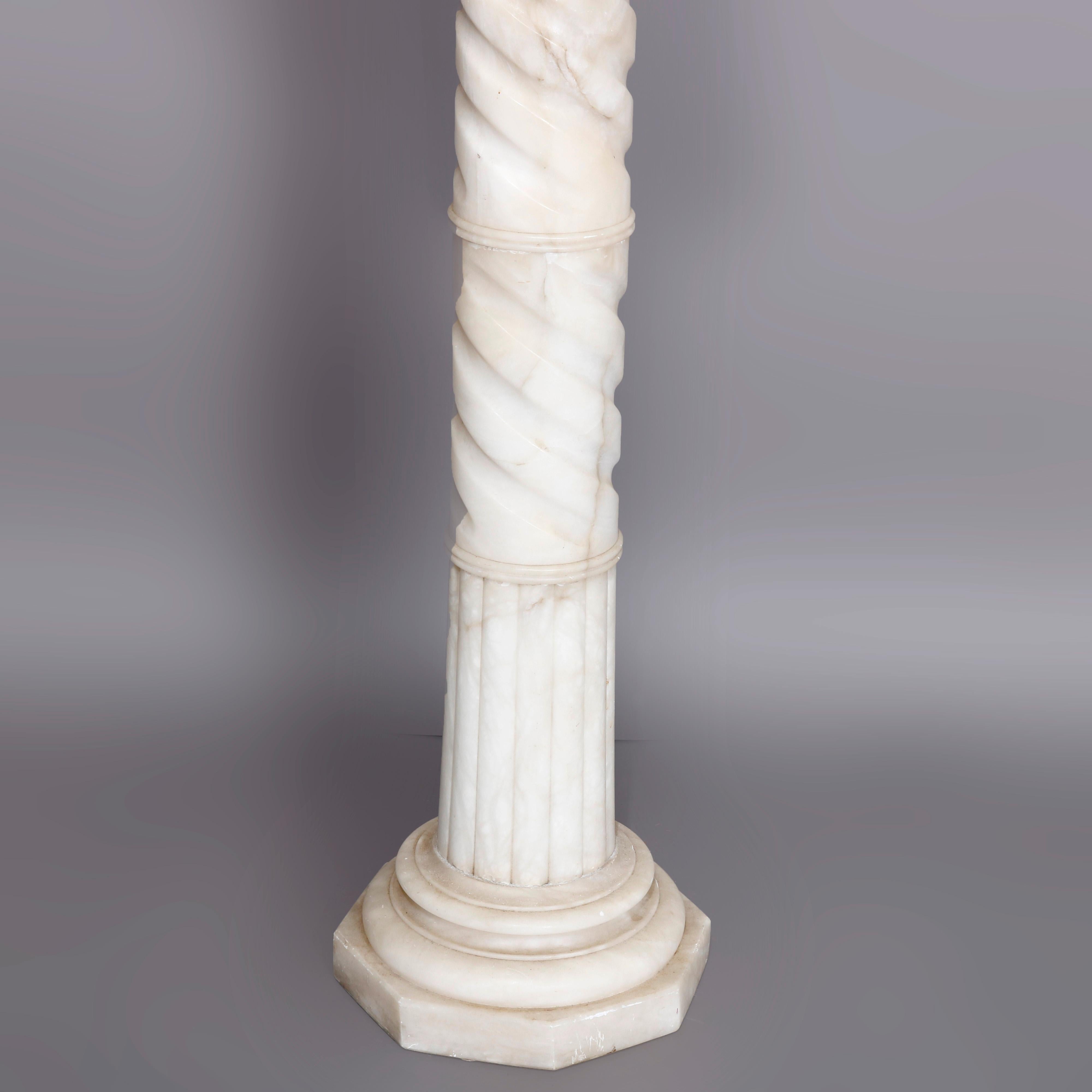 Antique Carved Italian Marble Neo Classical Sculpture Display Stand, circa 1900 1