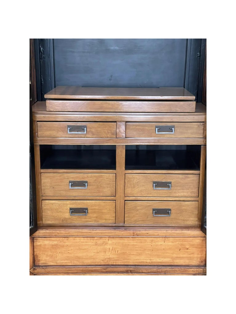 Antique Carved Japanese Armoire Tv 19th Century For Sale at