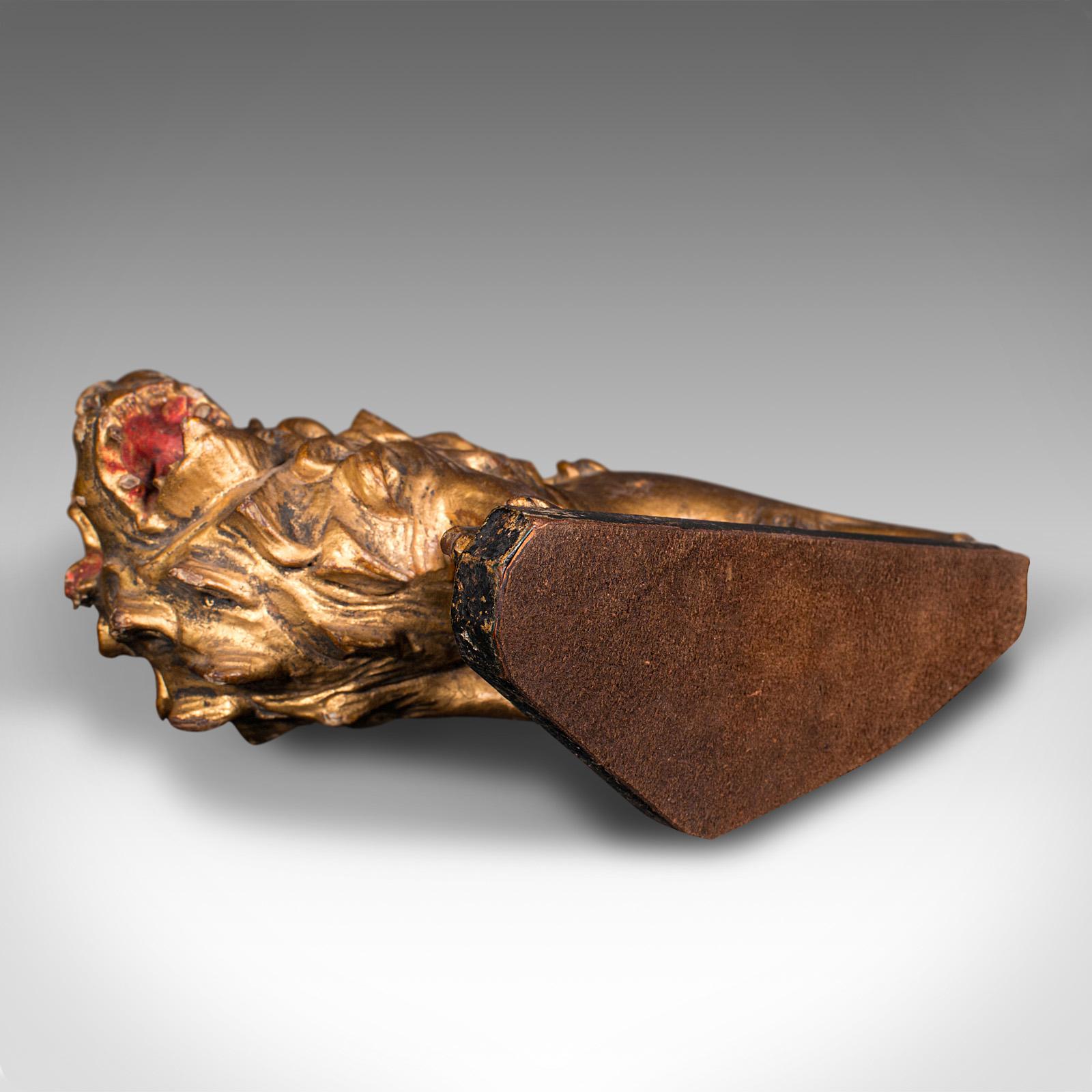 Antique Carved Lion Figure, English, Giltwood, Decorative Ornament, Mid Georgian For Sale 6