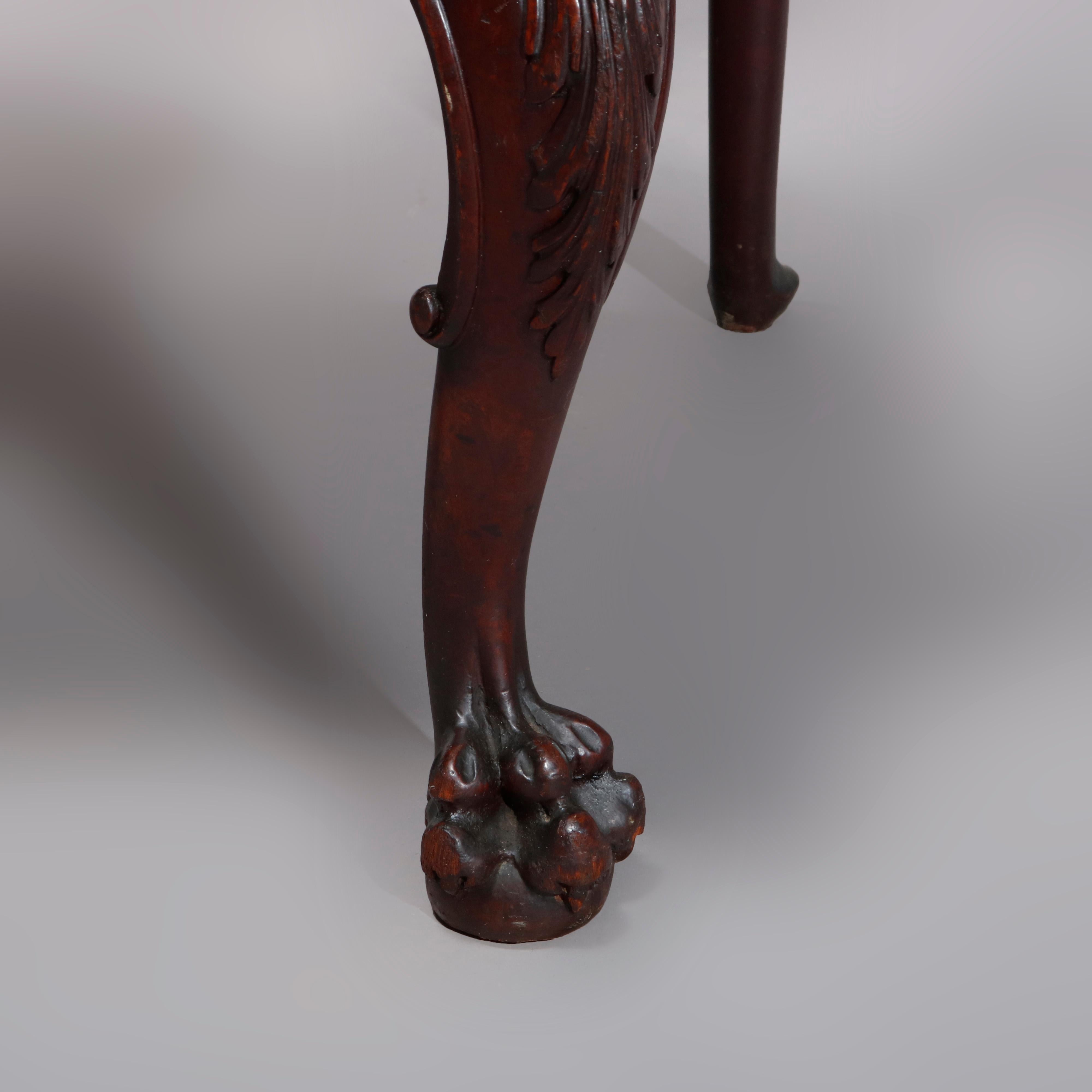 Antike geschnitzte Chippendale-Doppelsitze aus Mahagoni, um 1900 im Angebot 7
