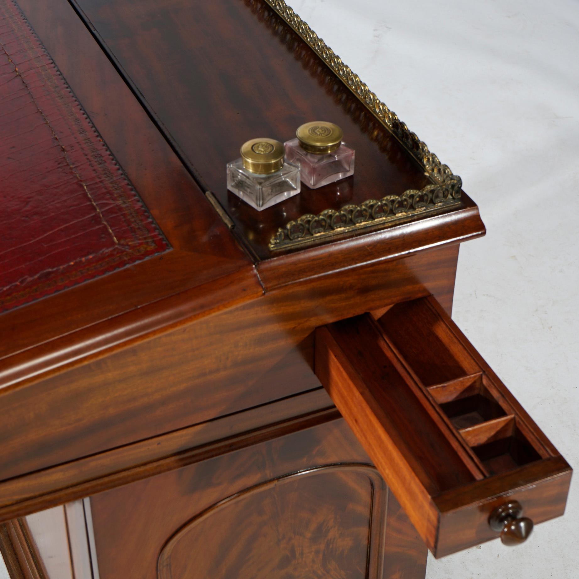 Antique Carved Mahogany Davenport Desk Circa 1890 11