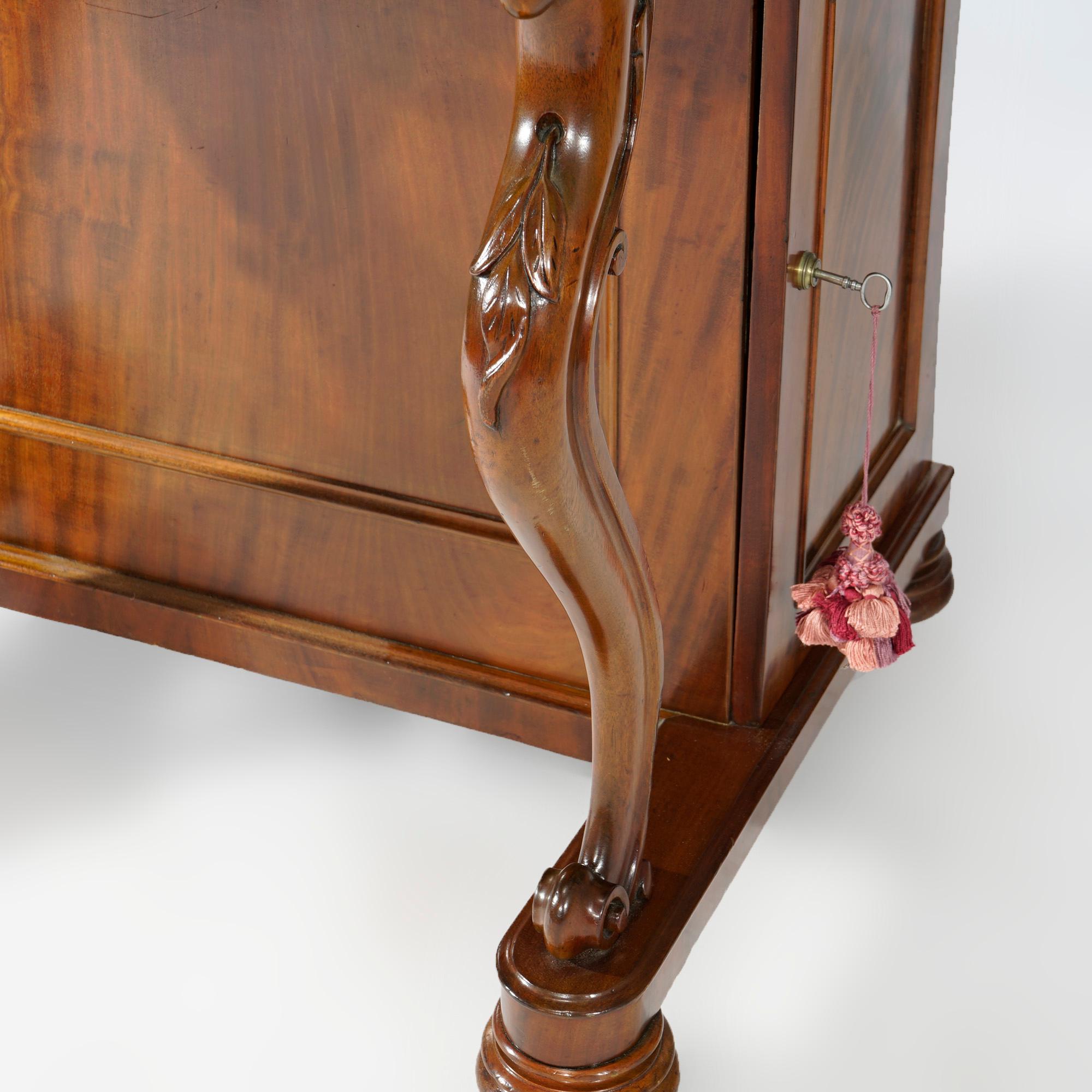 Antique Carved Mahogany Davenport Desk Circa 1890 14