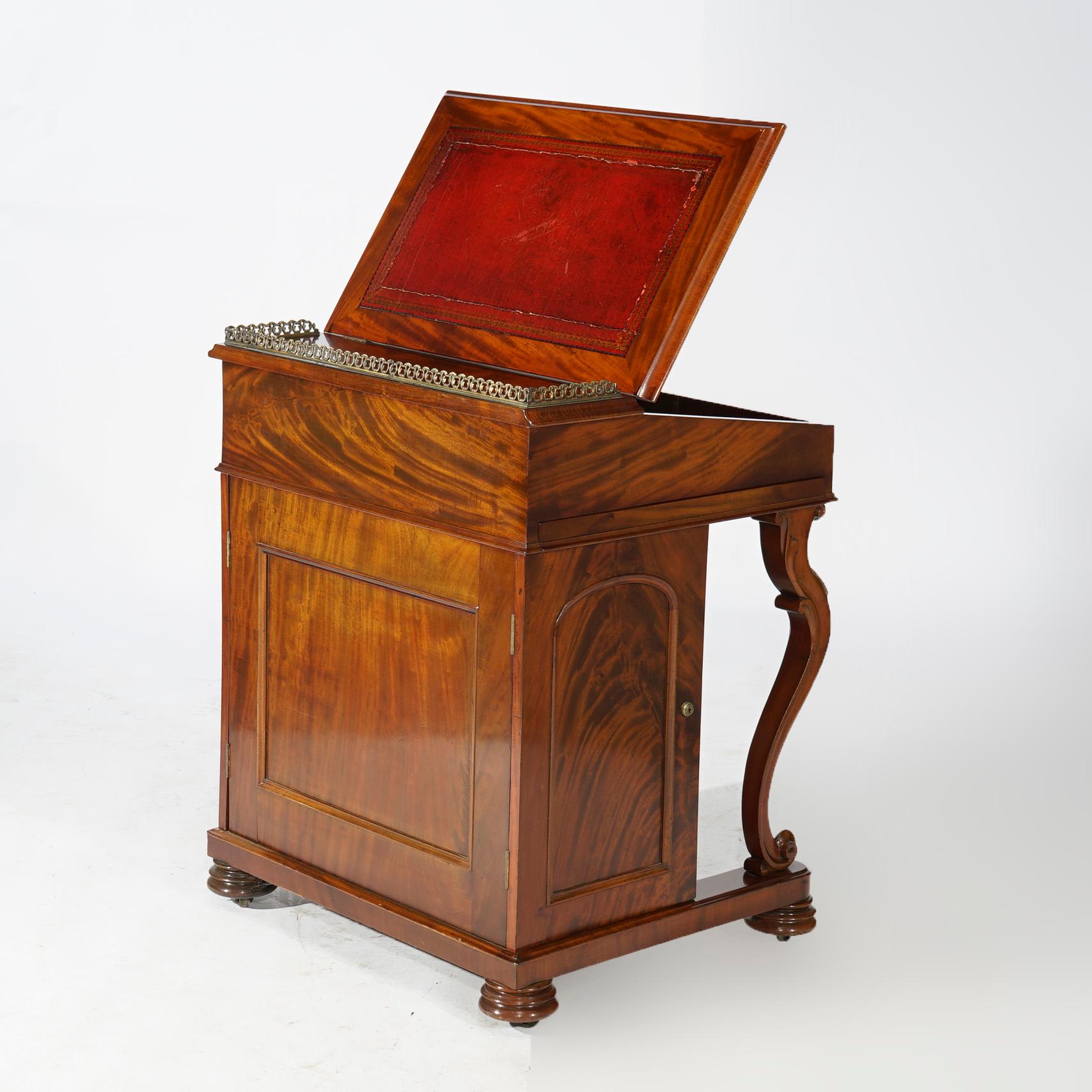 Antique Carved Mahogany Davenport Desk Circa 1890 5