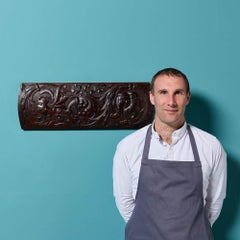 Antique Carved Mahogany Hanging Wall Panel